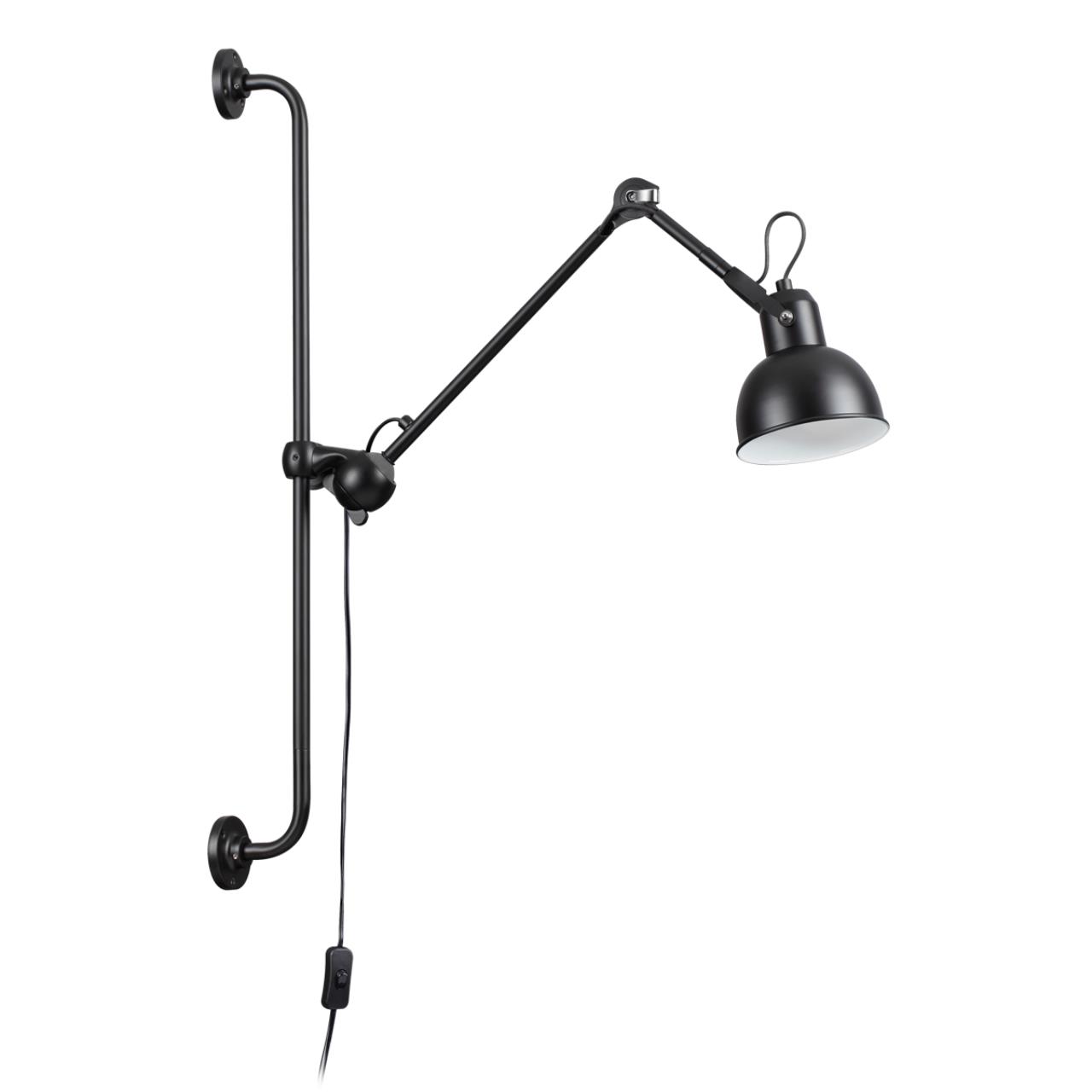 Настенный светильник на кронштейне ODEON LIGHT MODERN ARTA черный E14*1 10W  на штанге