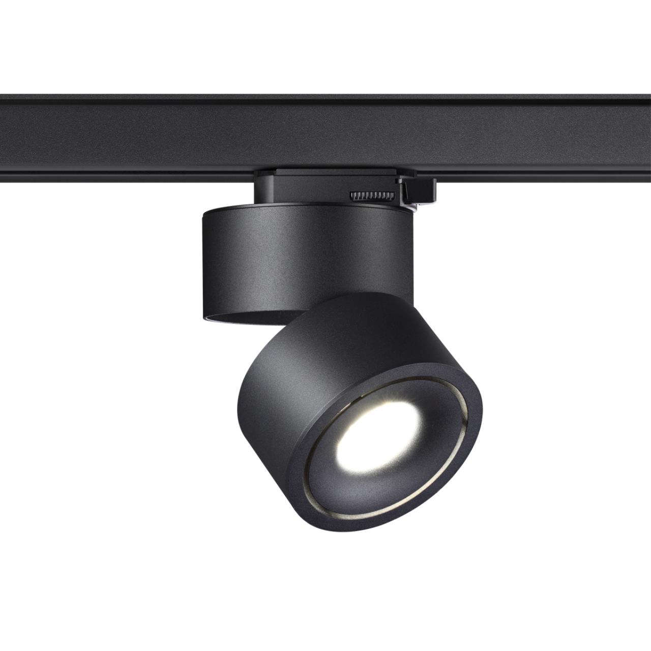 Трехфазный трековый светодиодный светильник NOVOTECH PORT GRODA черный LED*1 15W