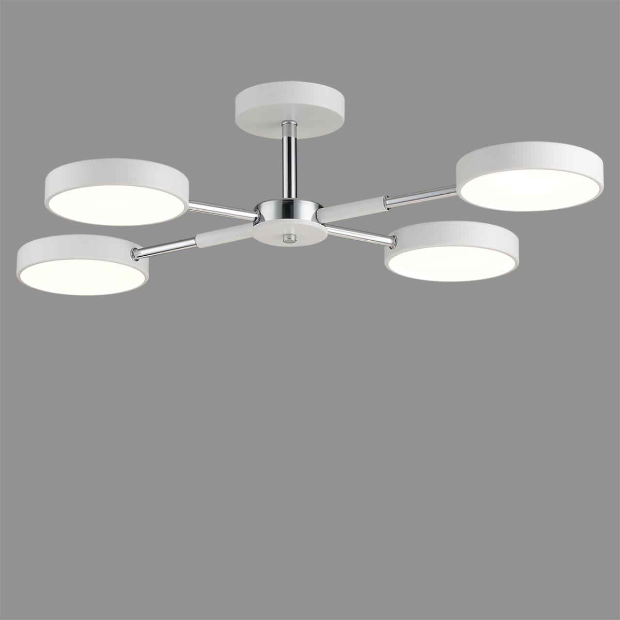 Люстра потолочная LUMION LEDIO MIKA белый, хром LED*4 4*18W
