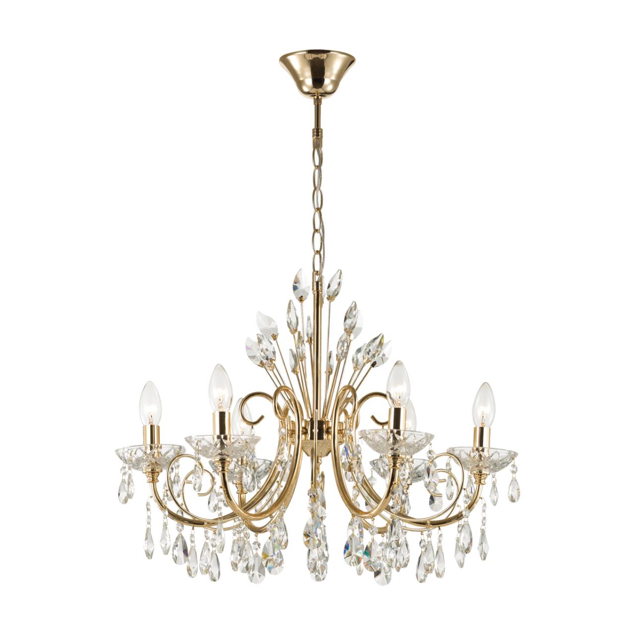 Люстра ODEON LIGHT HALL VERSIA золотой E14*6 10W