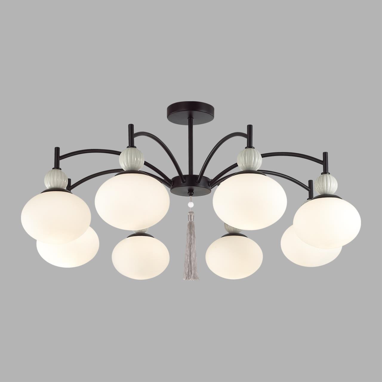 Люстра потолочная LUMION NEOCLASSI GLORIYA черный, серый E14*8 10W