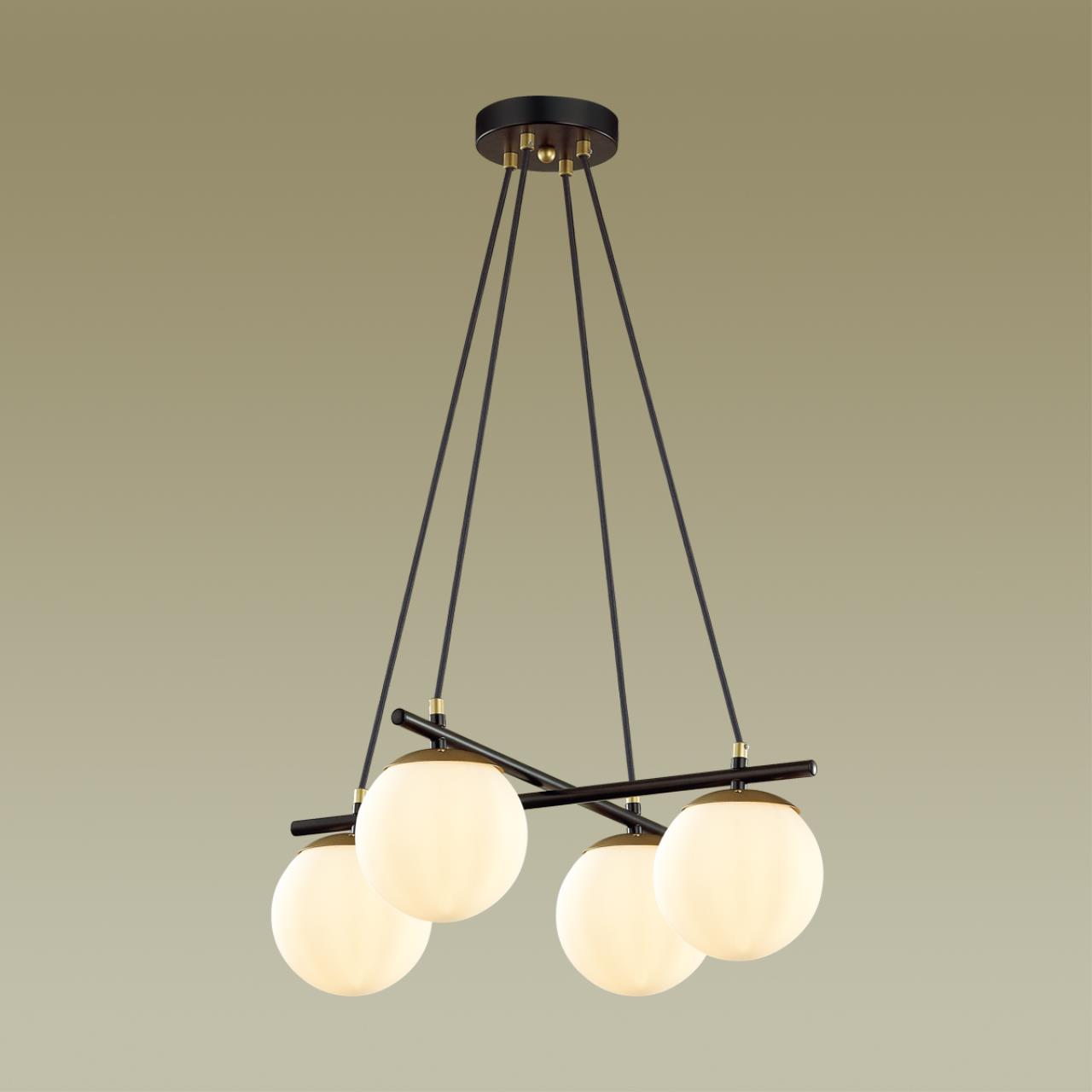 Люстра подвесная LUMION MODERNI RANDI черный, золотой E27*4 10W