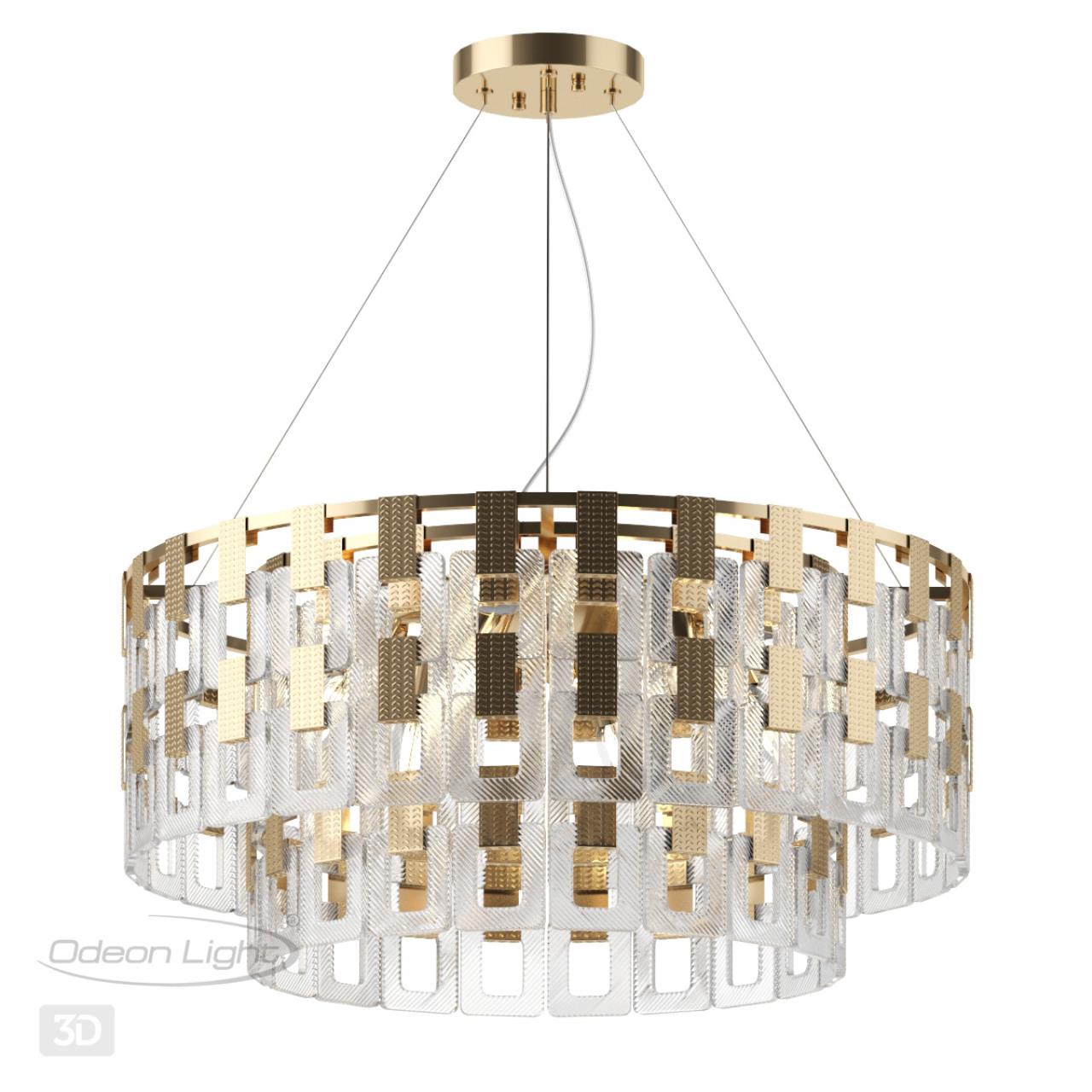 4989/12 HALL ODL22 553 золотой/стекло Люстра E14 12*40W BUCKLE