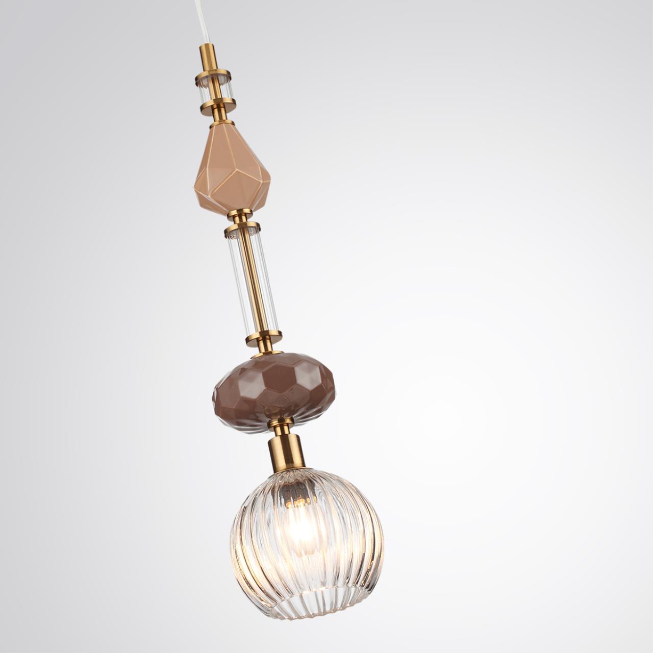 Подвес ODEON LIGHT EXCLUSIVE MODERN TERRA античная бронза, латунь, коричнев E14*1 10W плафон