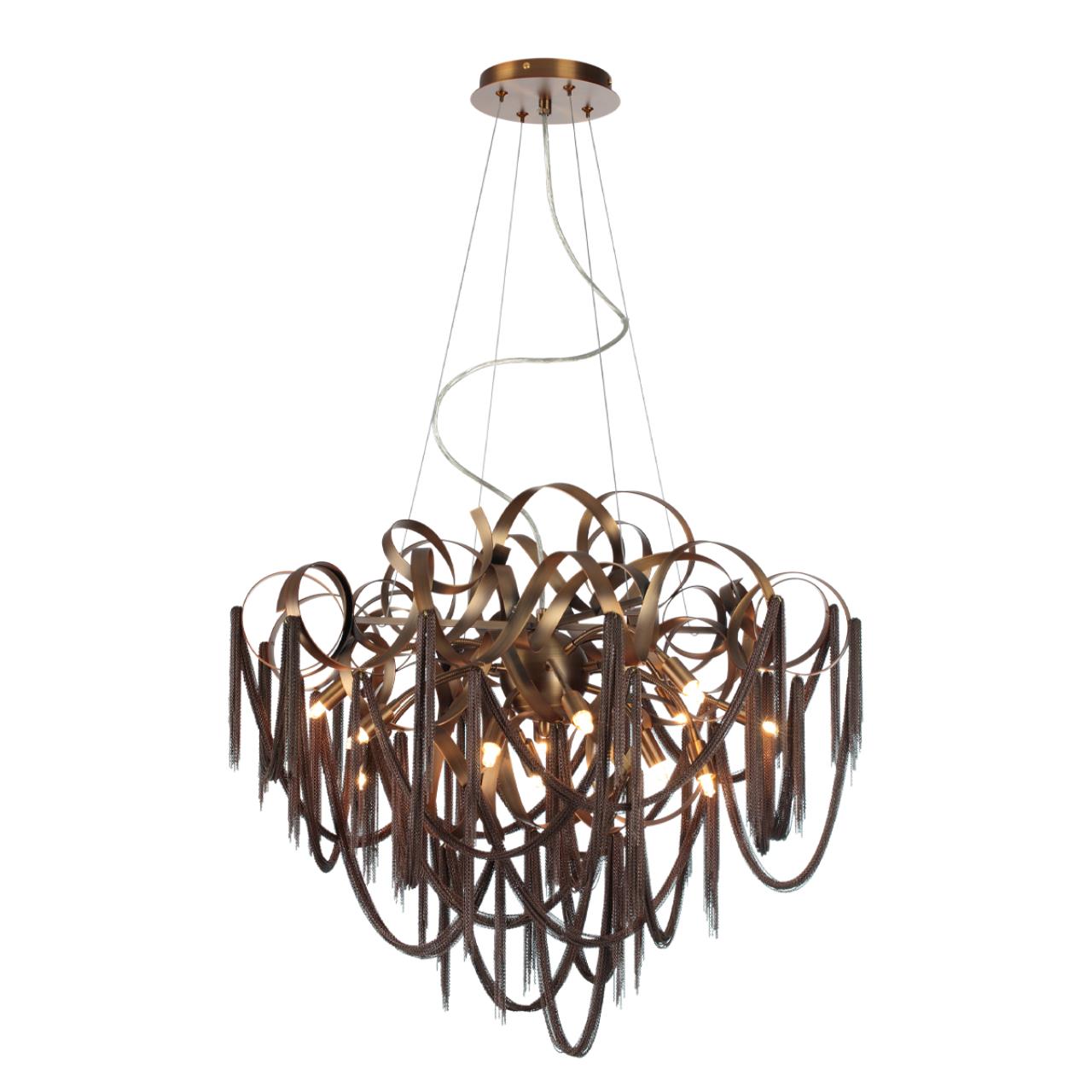 Люстра ODEON LIGHT HALL CHAINY античная бронза, латунь G9*12 10W