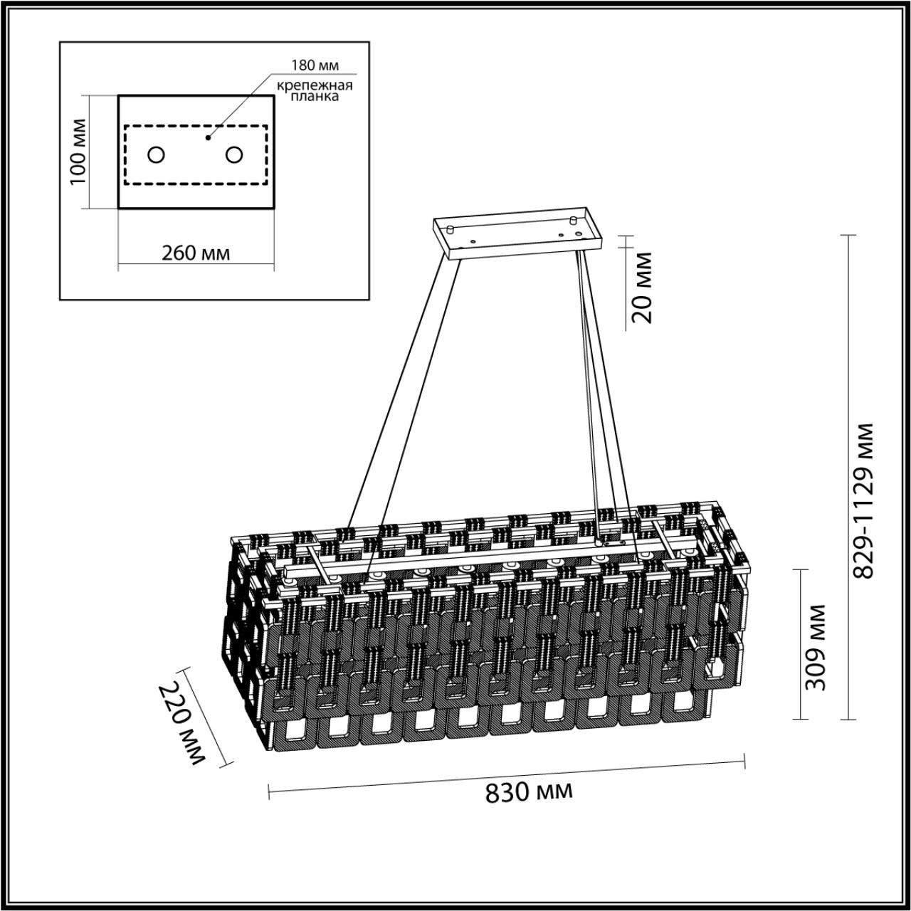 4989/10 HALL ODL22 553 золотой/стекло Люстра E14 10*40W BUCKLE