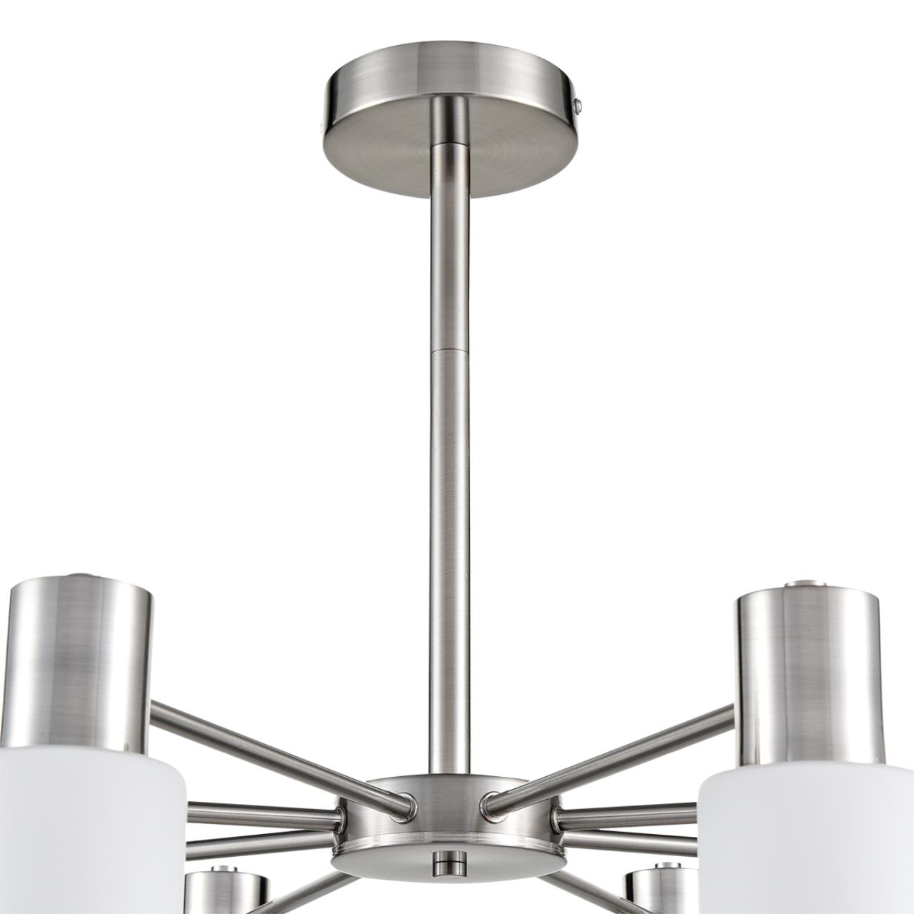 Люстра на штанге LUMION COMFI MAVE никель E14*8 10W