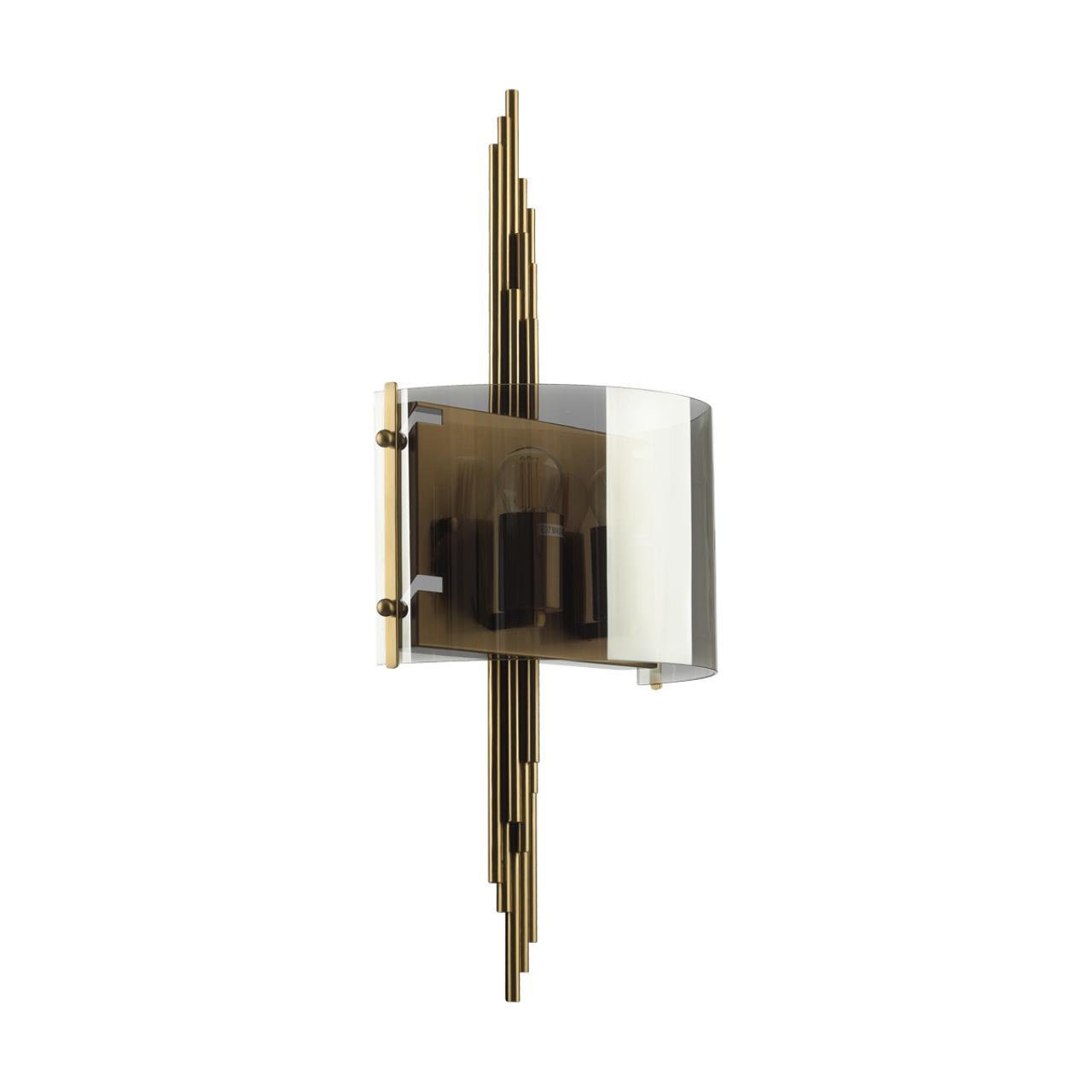 Бра ODEON LIGHT EXCLUSIVE MODERN Margaret бронзовый E27*2 10W плафон серый