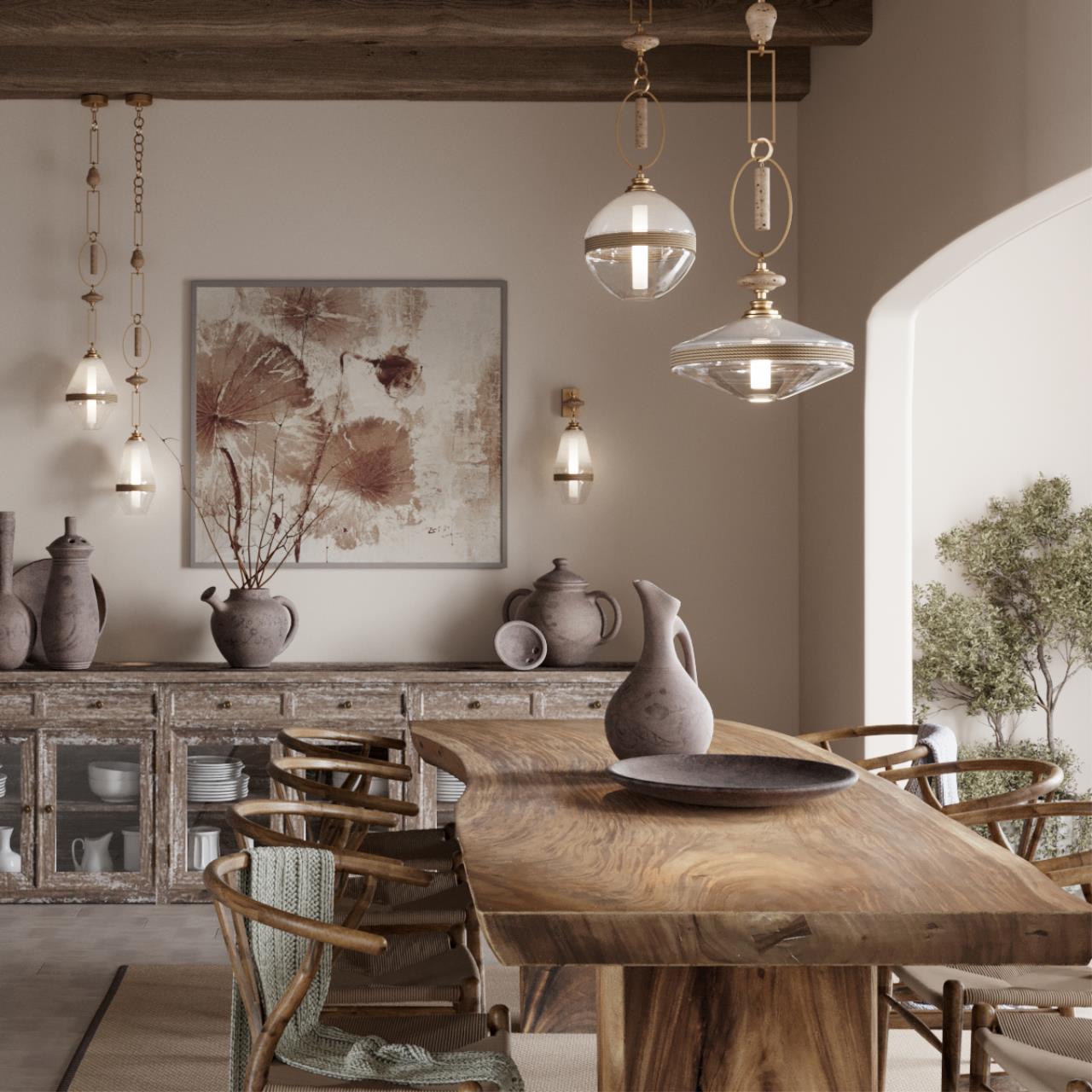 Настенный светильник ODEON LIGHT EXCLUSIVE PENDANT KREMA латунь