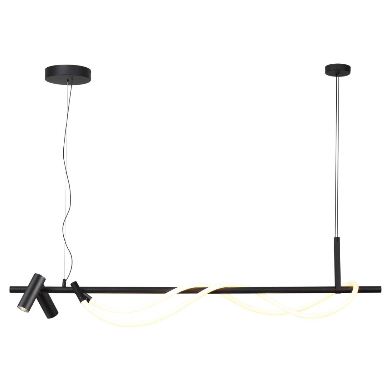 Подвесной светильник ODEON LIGHT HIGHTECH CORDA черный LED*1 1*30W 4000К плафон белый