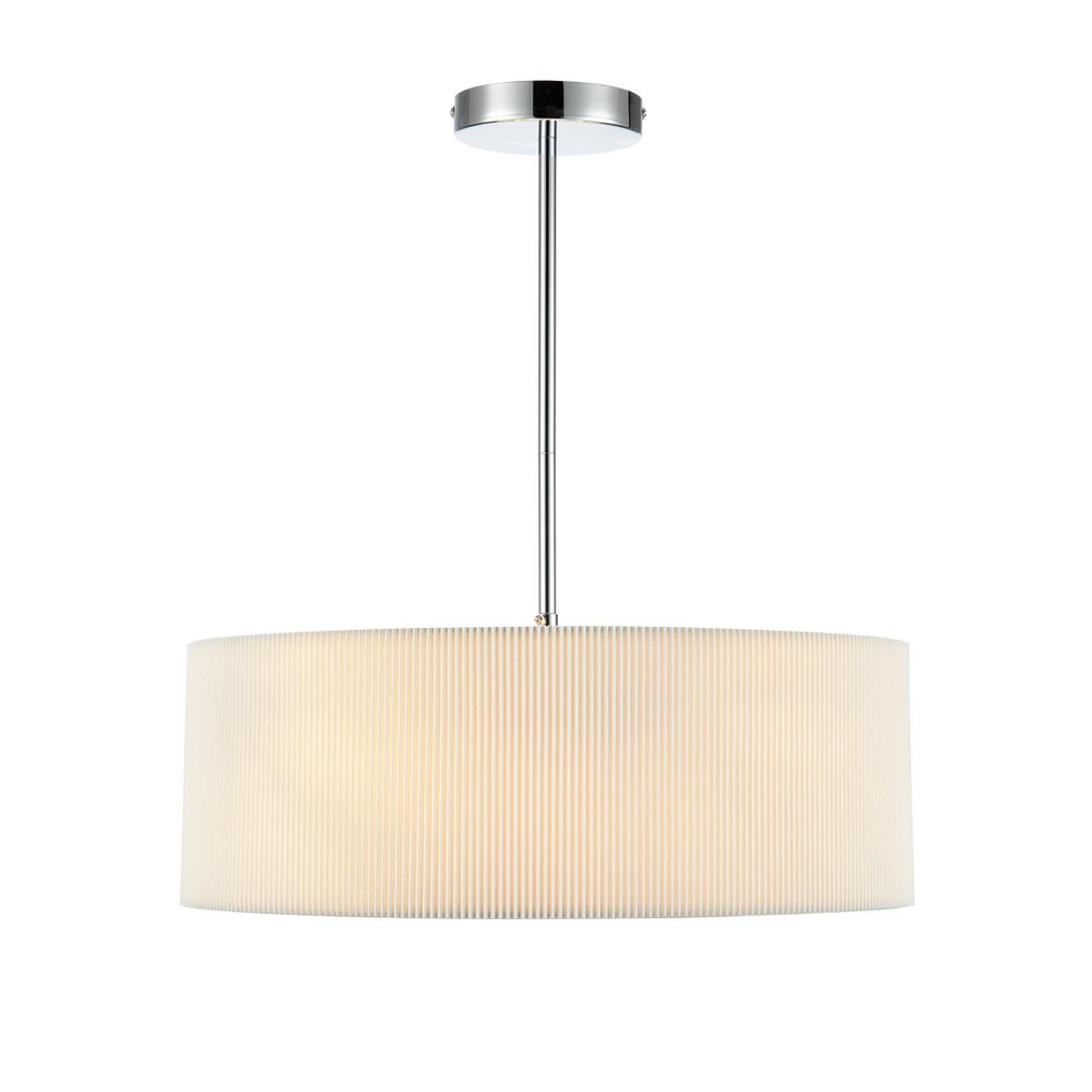 Люстра на штанге LUMION MODERNI ZIGRISA хром E14*5 10W плафон белый
