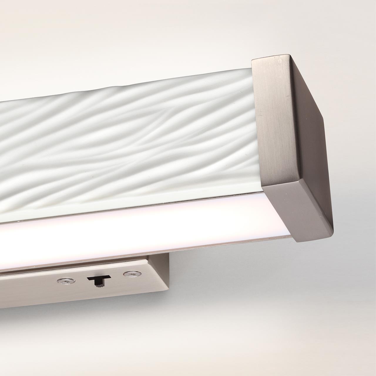 Настенный светильник с выкл. ODEON LIGHT EXCLUSIVE L-VISION RIVIERA никель LED*1 10W 2000/3000/4000К плафон белый