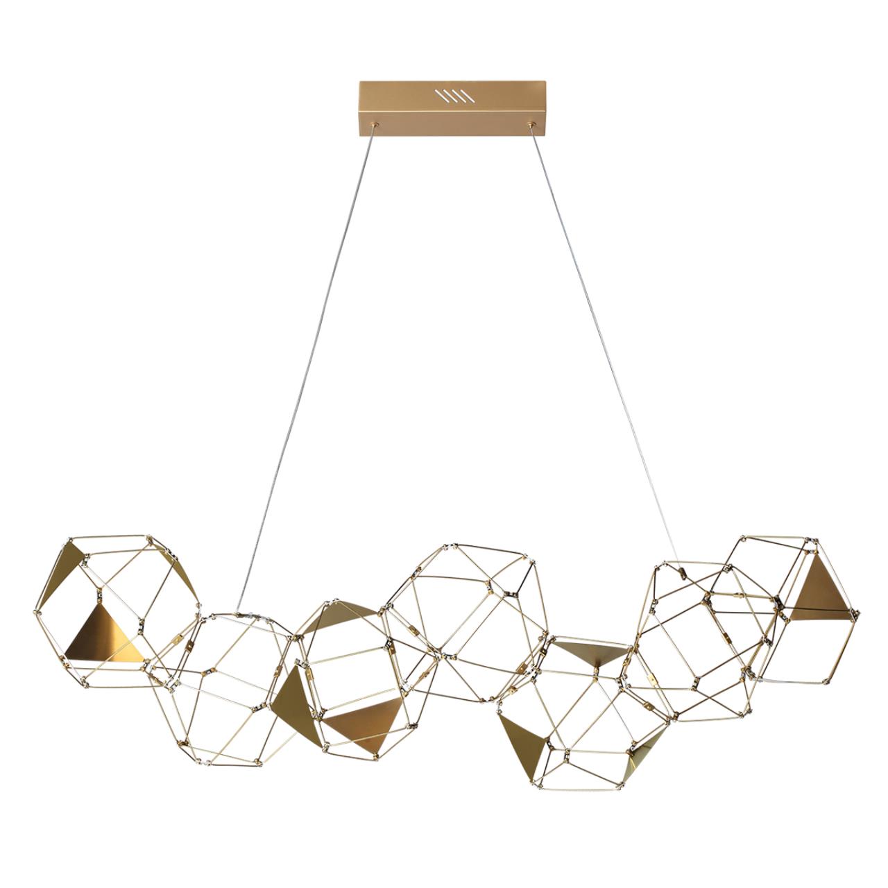 Люстра линейная ODEON LIGHT L-VISION TRELLIS античная бронза, латунь LED*1 32W