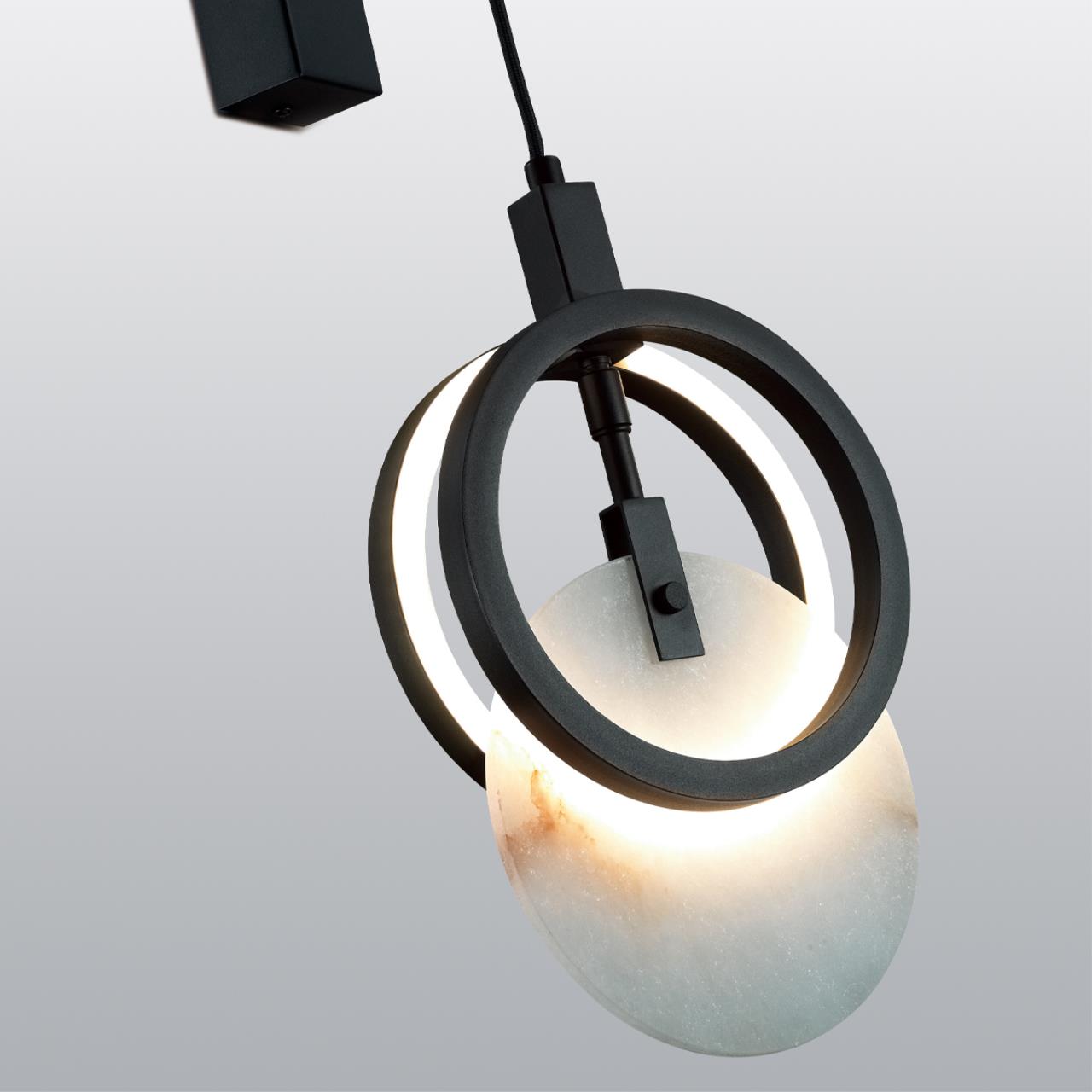 Настенный светильник ODEON LIGHT EXCLUSIVE HIGHTECH MERCURY черный LED*1 17W 3000К плафон белый