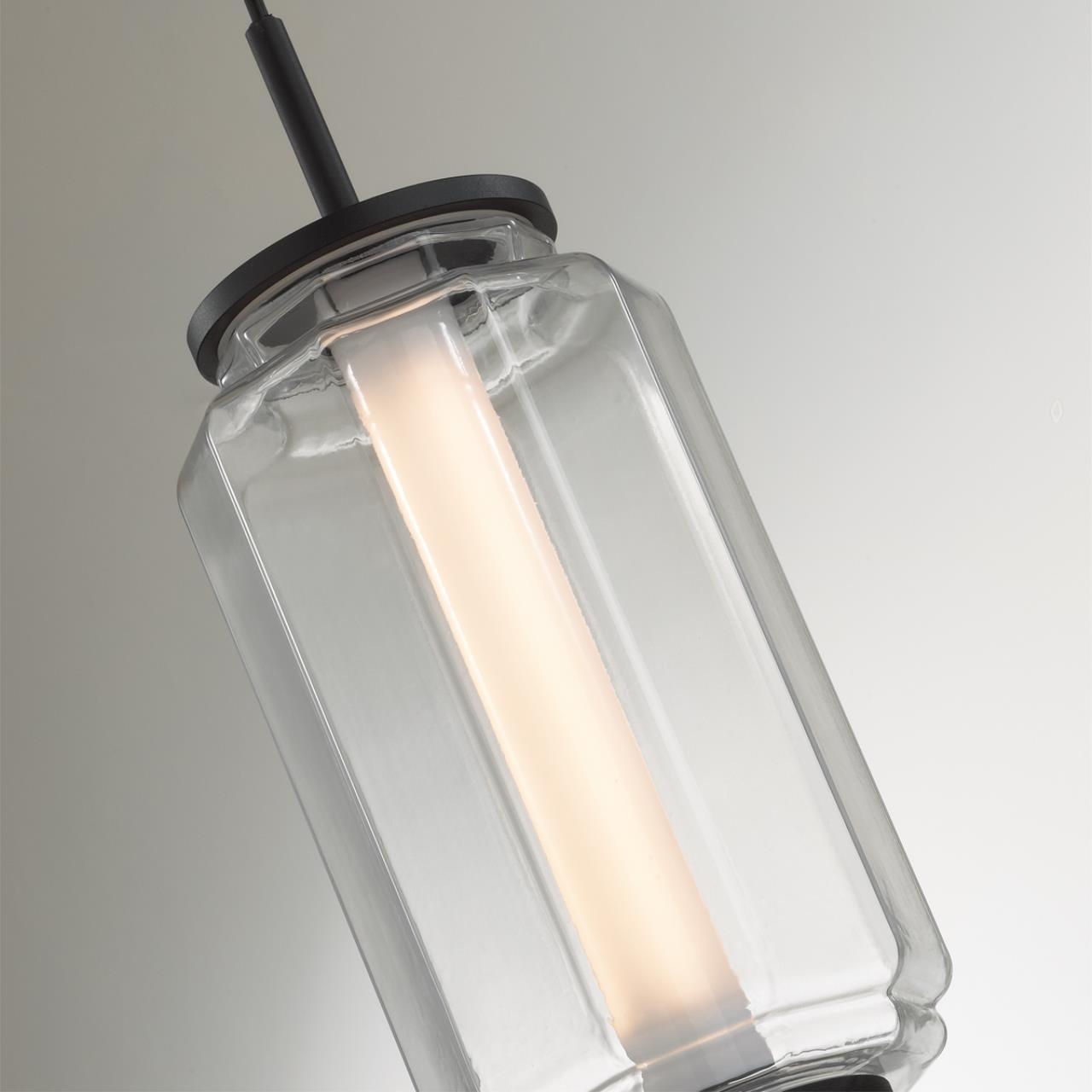 Подвес ODEON LIGHT EXCLUSIVE HIGHTECH JAM черный LED*1 11W 3000К плафон прозрачный