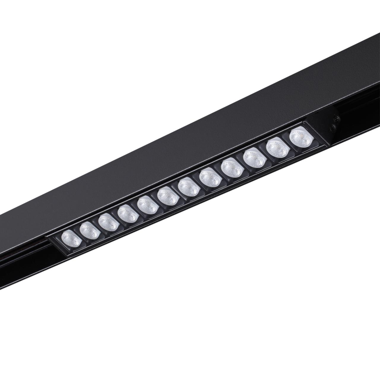 Трековый светильник для низковольного шинопровода NOVOTECH SHINO FLUM черный LED*1 12W 4000К 250 мм