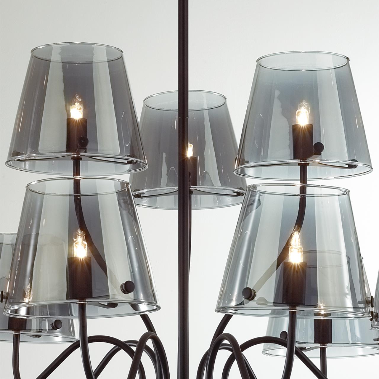 Люстра на штанге LUMION MODERNI SMOKY черный G9*1 10W