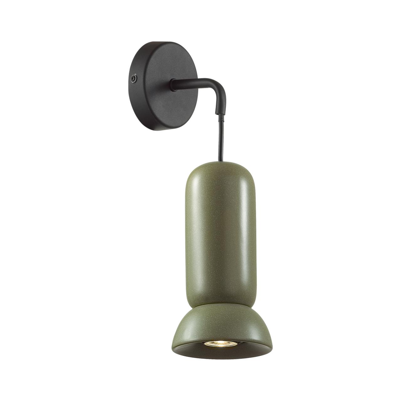 Бра ODEON LIGHT PENDANT KERAMA черный GU10*1 10W плафон зеленый