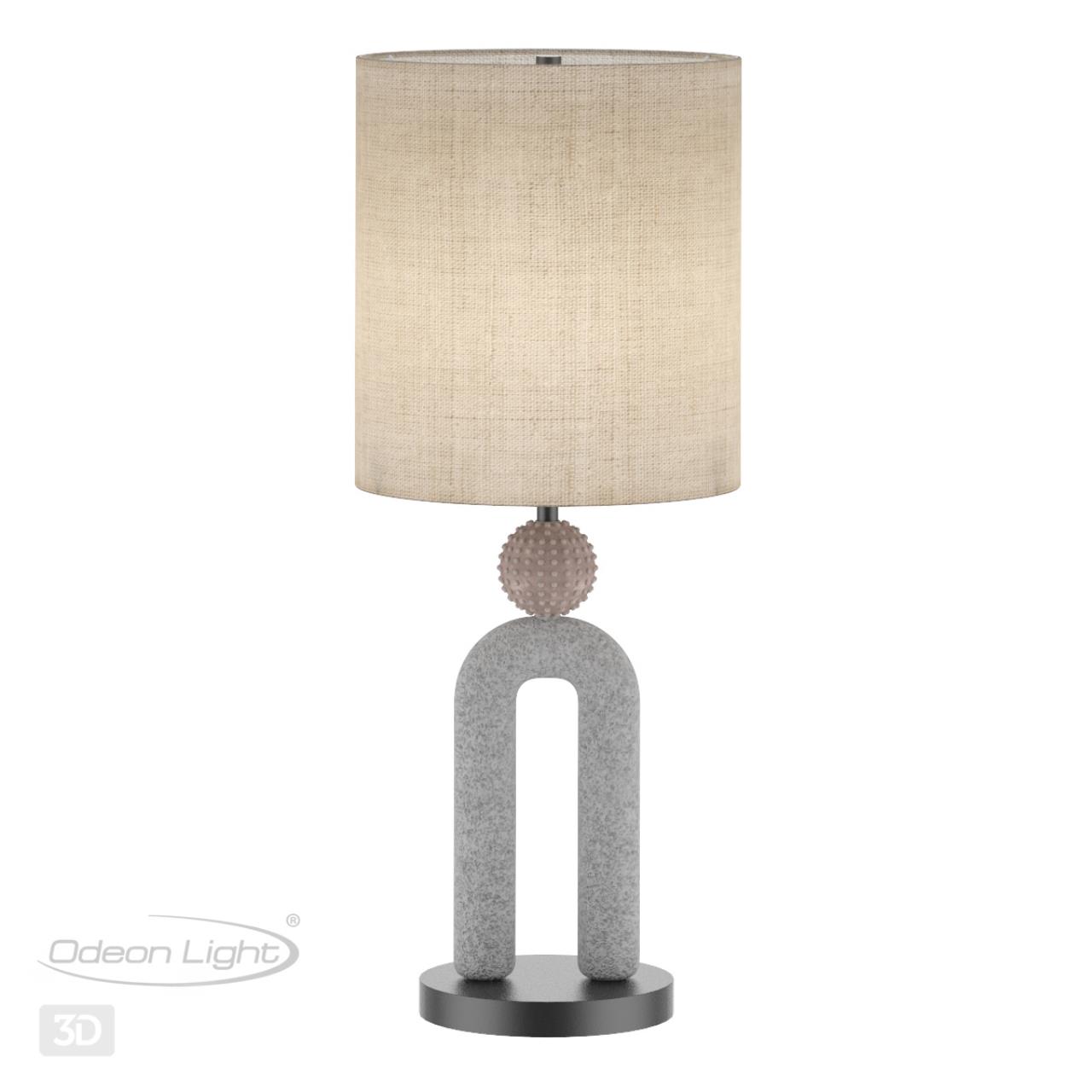 Настольная лампа ODEON LIGHT EXCLUSIVE MODERN Bagel черный E27*1 10W плафон бежевый