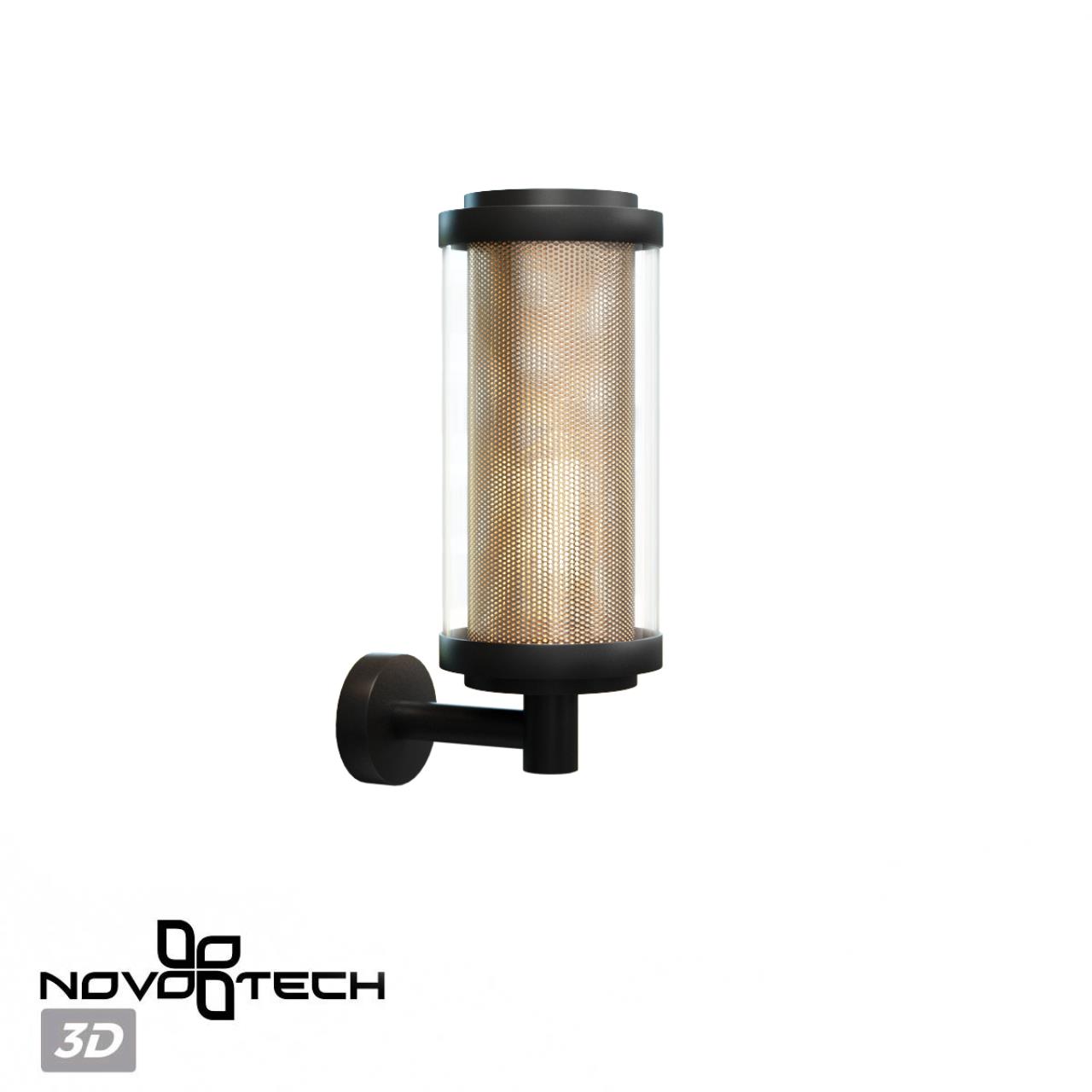 Уличный фасадный светильник NOVOTECH STREET MATRIX черный E27*1 10W