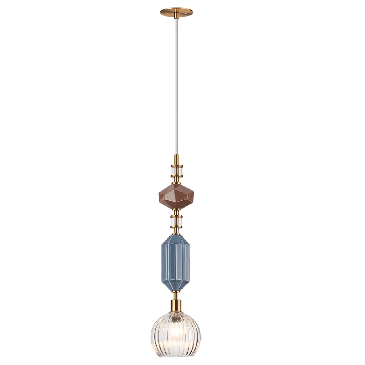 Подвес ODEON LIGHT EXCLUSIVE MODERN TERRA античная бронза, латунь E14*1 10W плафон 135 мм