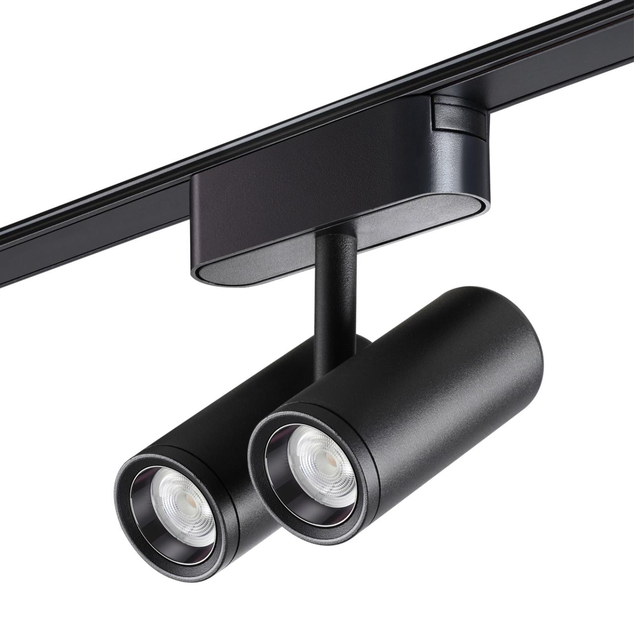 Трековый светильник для низковольтного шинопровода NOVOTECH SHINO SMAL черный LED*2 16W 3000К плафон черный