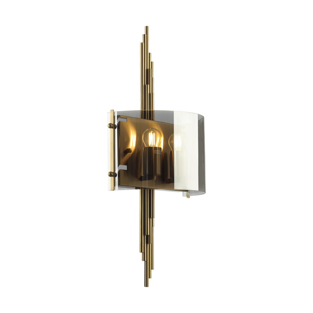 Бра ODEON LIGHT EXCLUSIVE MODERN Margaret бронзовый E27*2 10W плафон серый