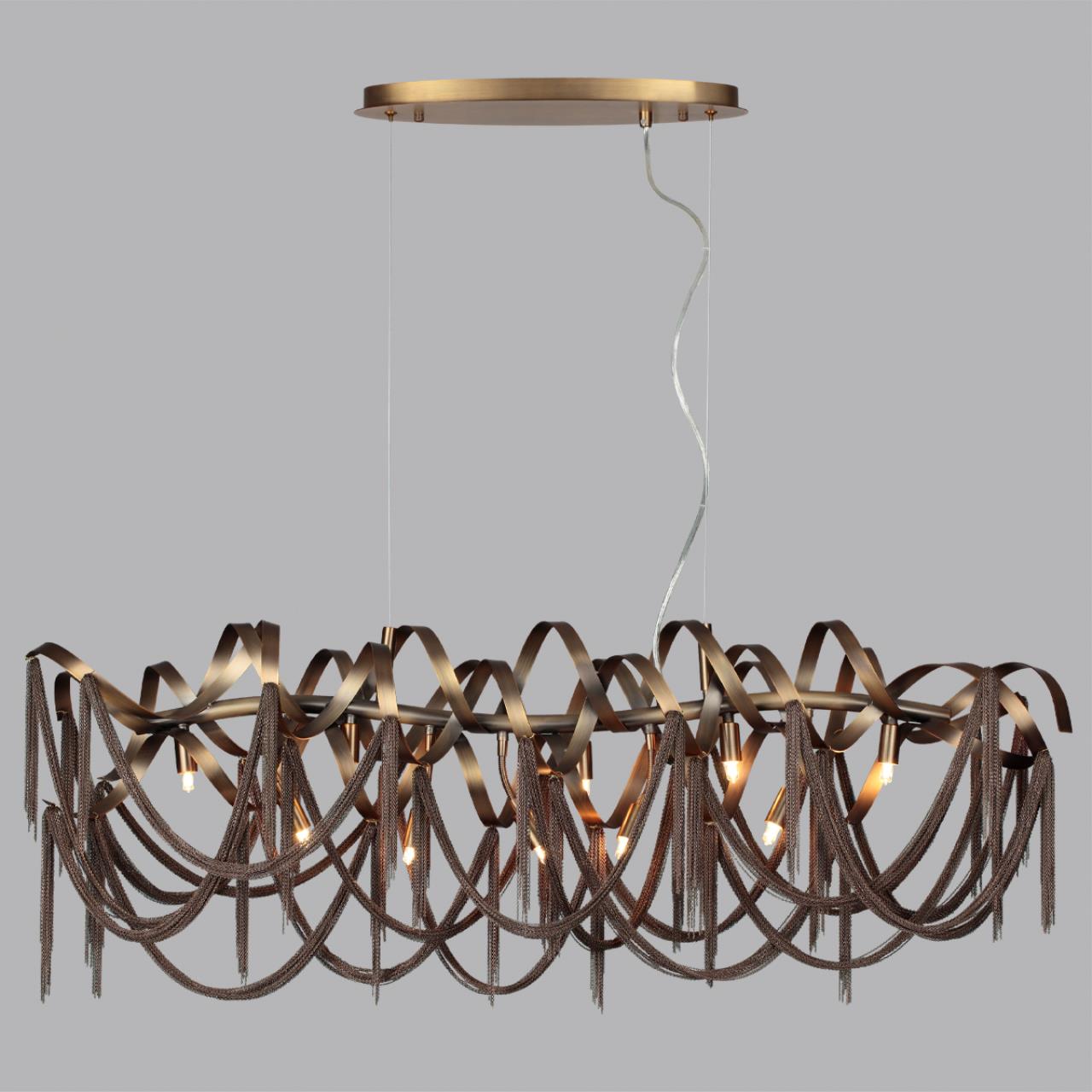Люстра ODEON LIGHT HALL CHAINY античная бронза, латунь G9*10 10W