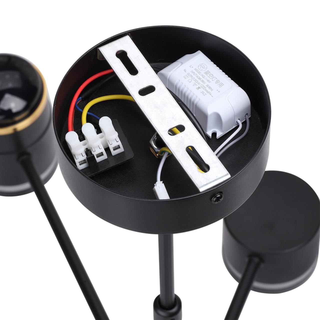Люстра на штанге LUMION COMFI VIRSAVA черный GX53*8 10W