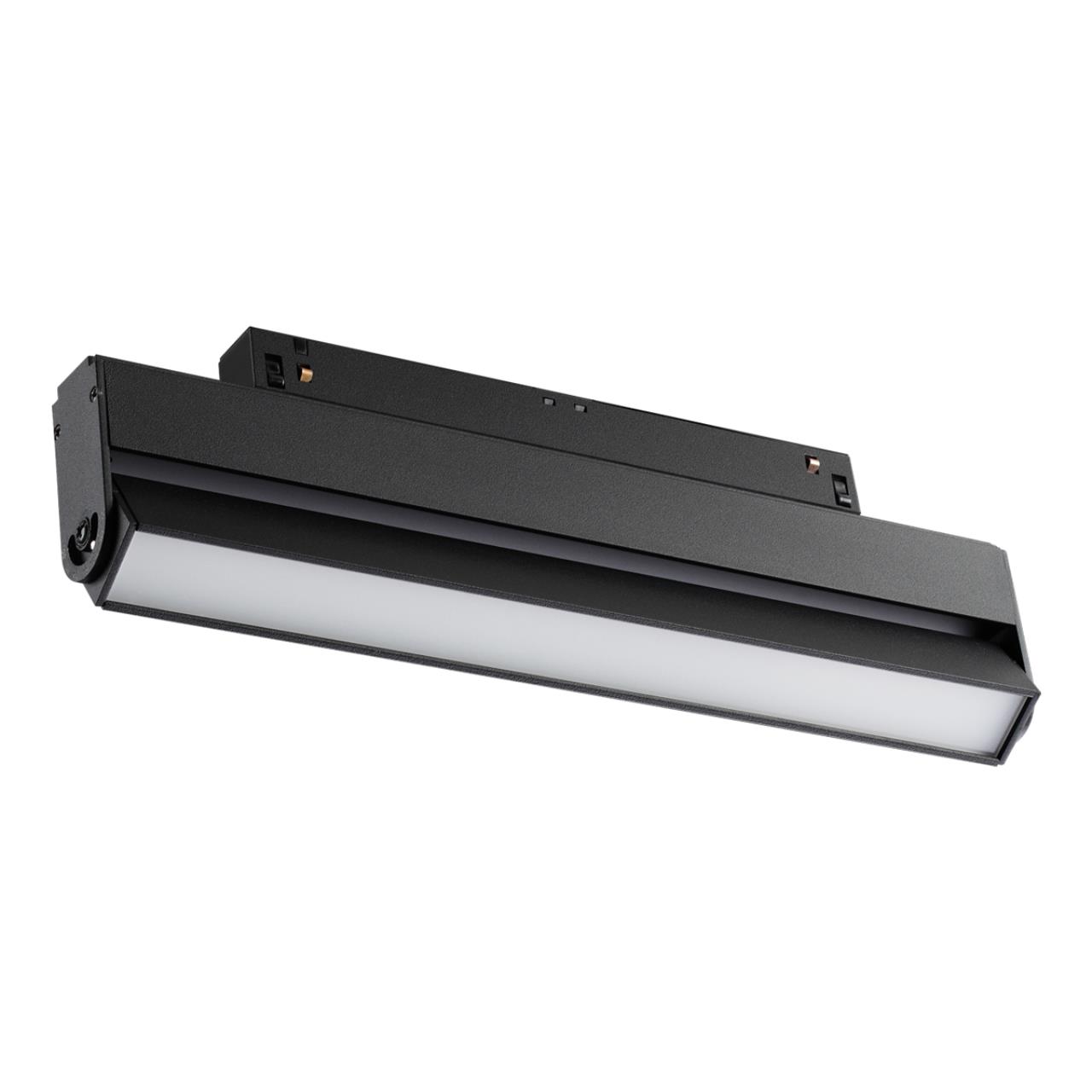 Трековый светильник для низковольного шинопровода NOVOTECH SHINO FLUM черный LED*1 12W 4000К плафон черный