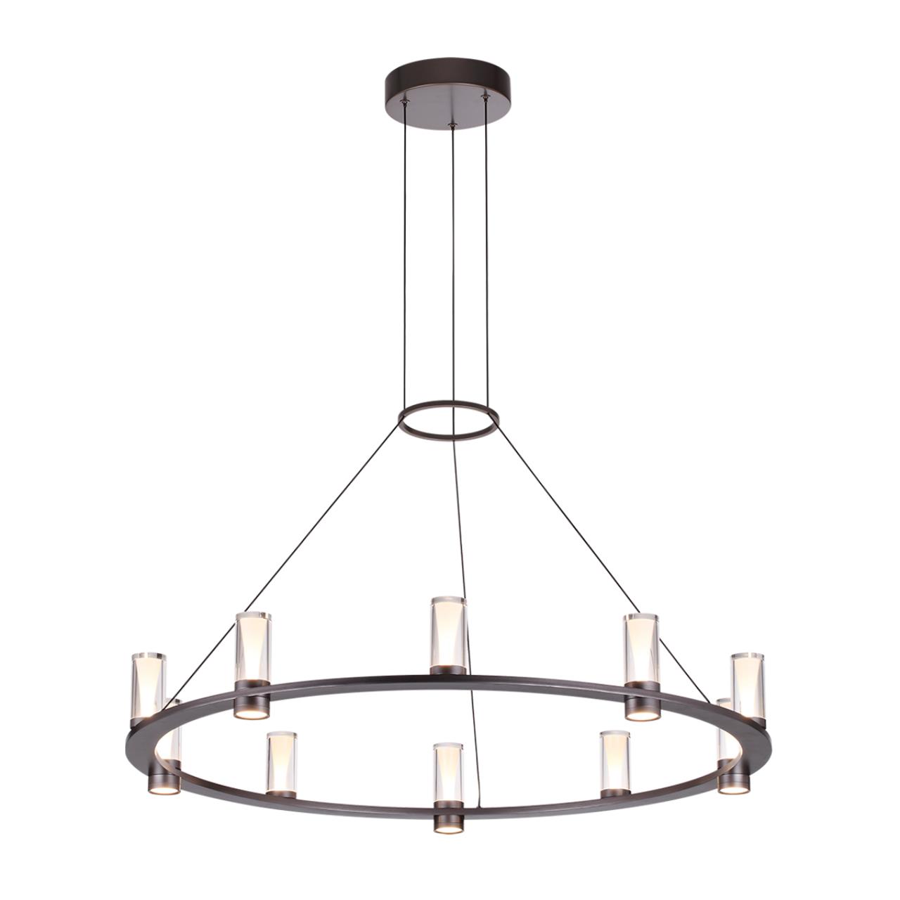 Подвесные светильники ODEON LIGHT HIGHTECH DEFANCE черный, серый LED*8 45W 3000К