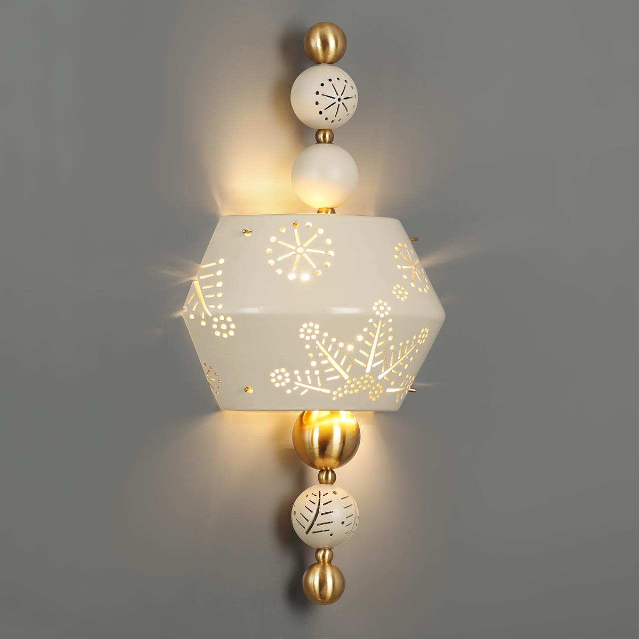 Настенный светильник ODEON LIGHT EXCLUSIVE PENDANT KARELIA латунь E14*2 10W