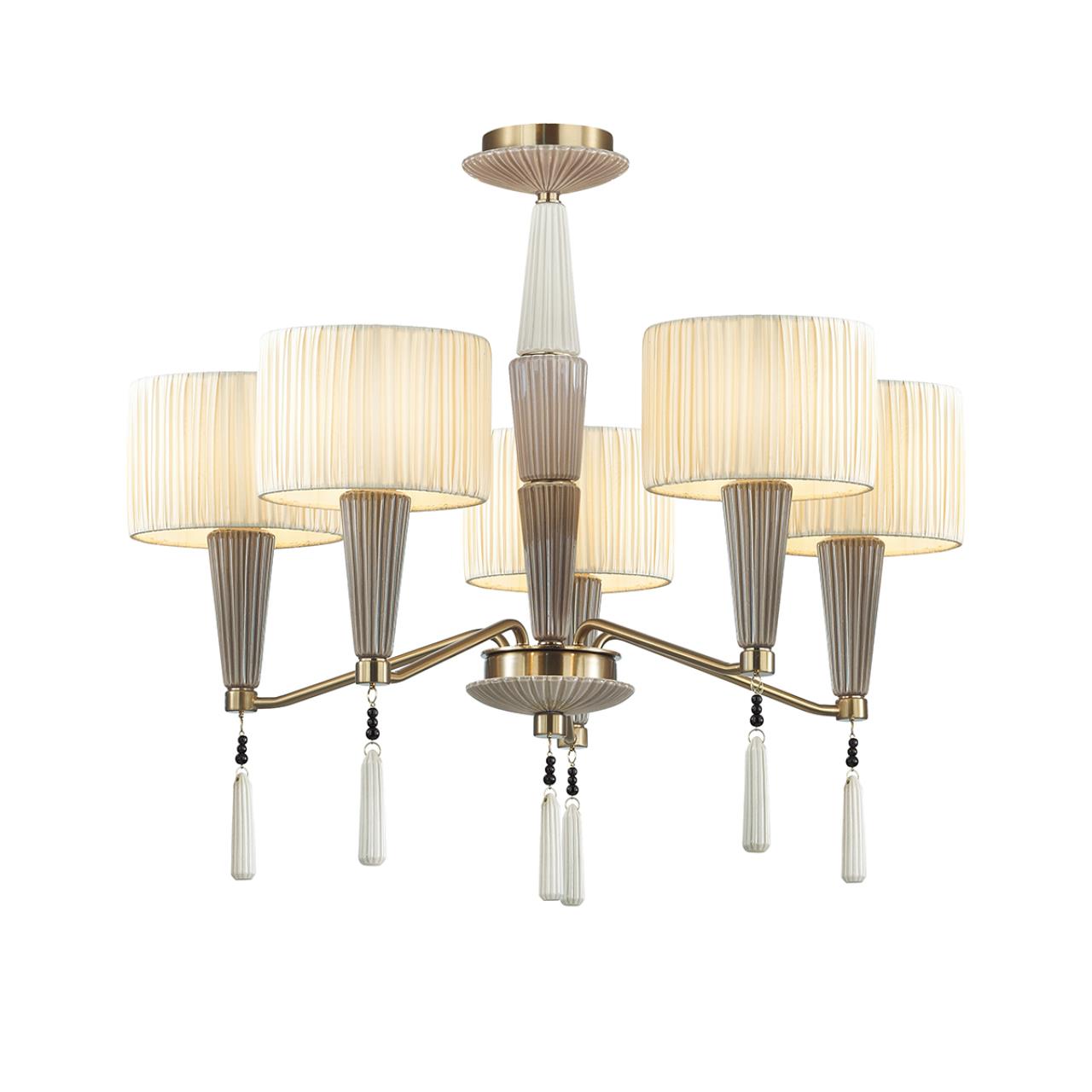 Люстра ODEON LIGHT EXCLUSIVE CLASSIC Latte бронзовый, серый, бежевый E14*5 10W