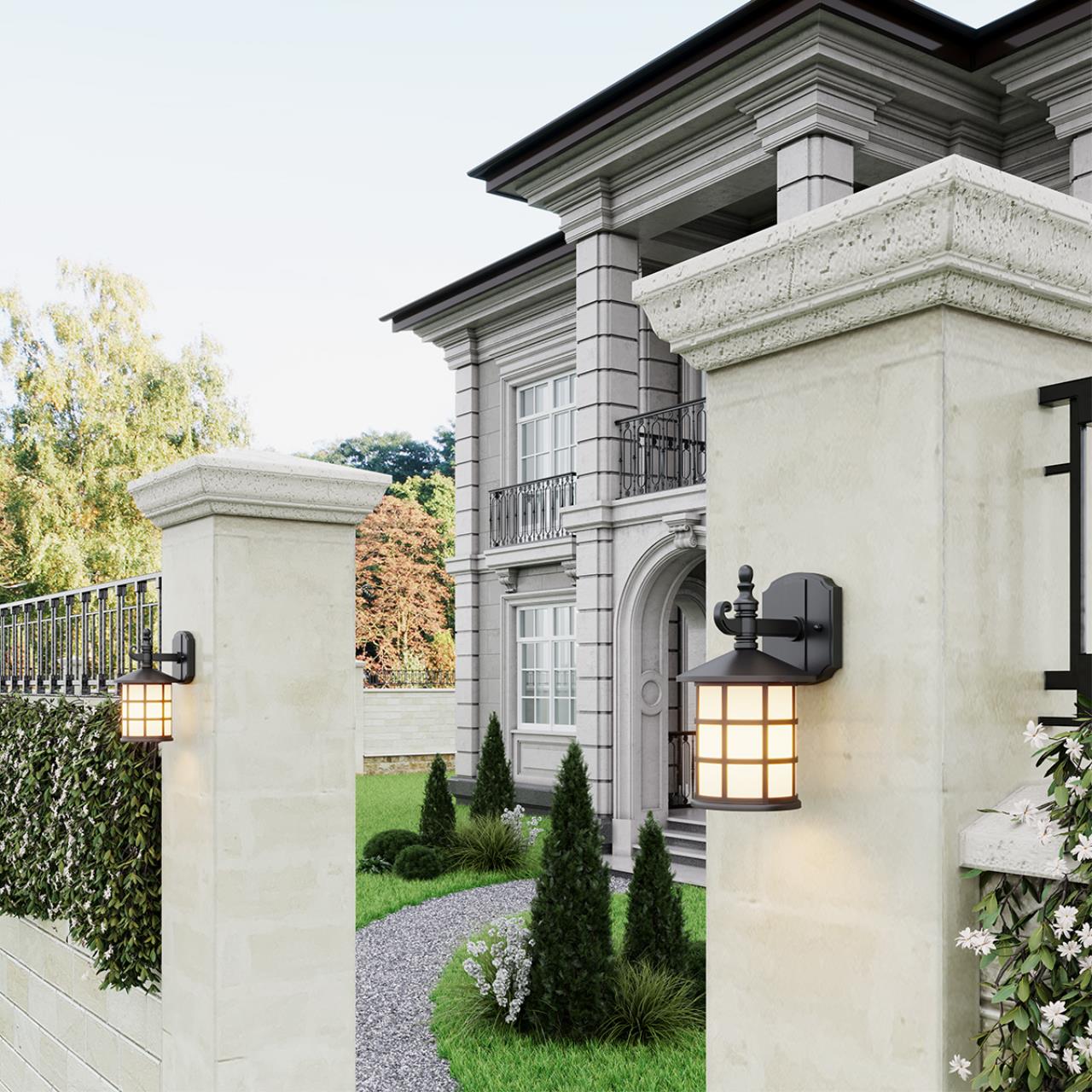 Уличный настенный светильник ODEON LIGHT NATURE HOUSE черный
