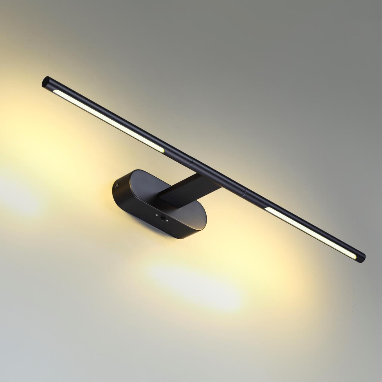 Настенный светильник ODEON LIGHT HIGHTECH ALEDO черный LED*1 8W 3000/3800/5100К 600 мм