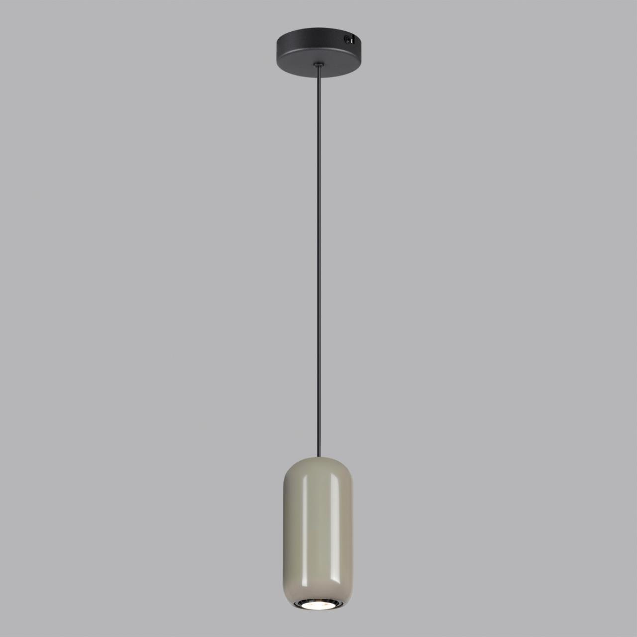 Подвес ODEON LIGHT PENDANT OVALI черный GU10*1 10W плафон серый