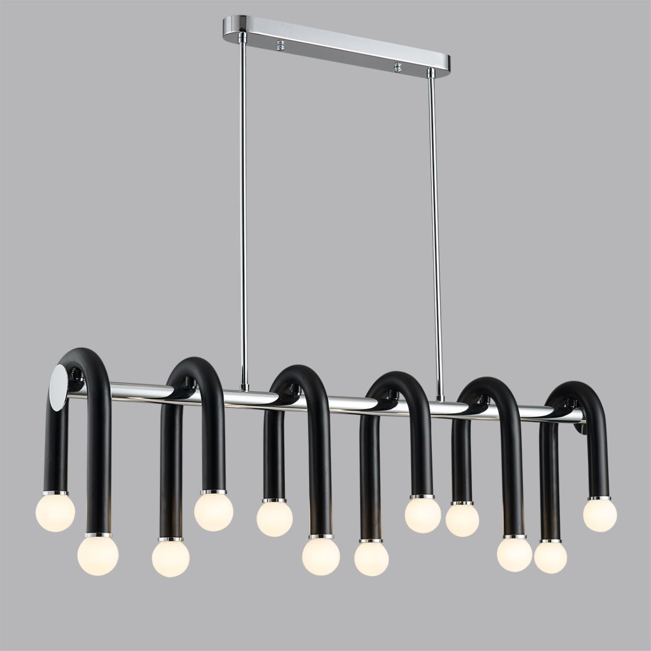 Люстра на штанге LUMION MODERNI CASPIAN черный, хром
