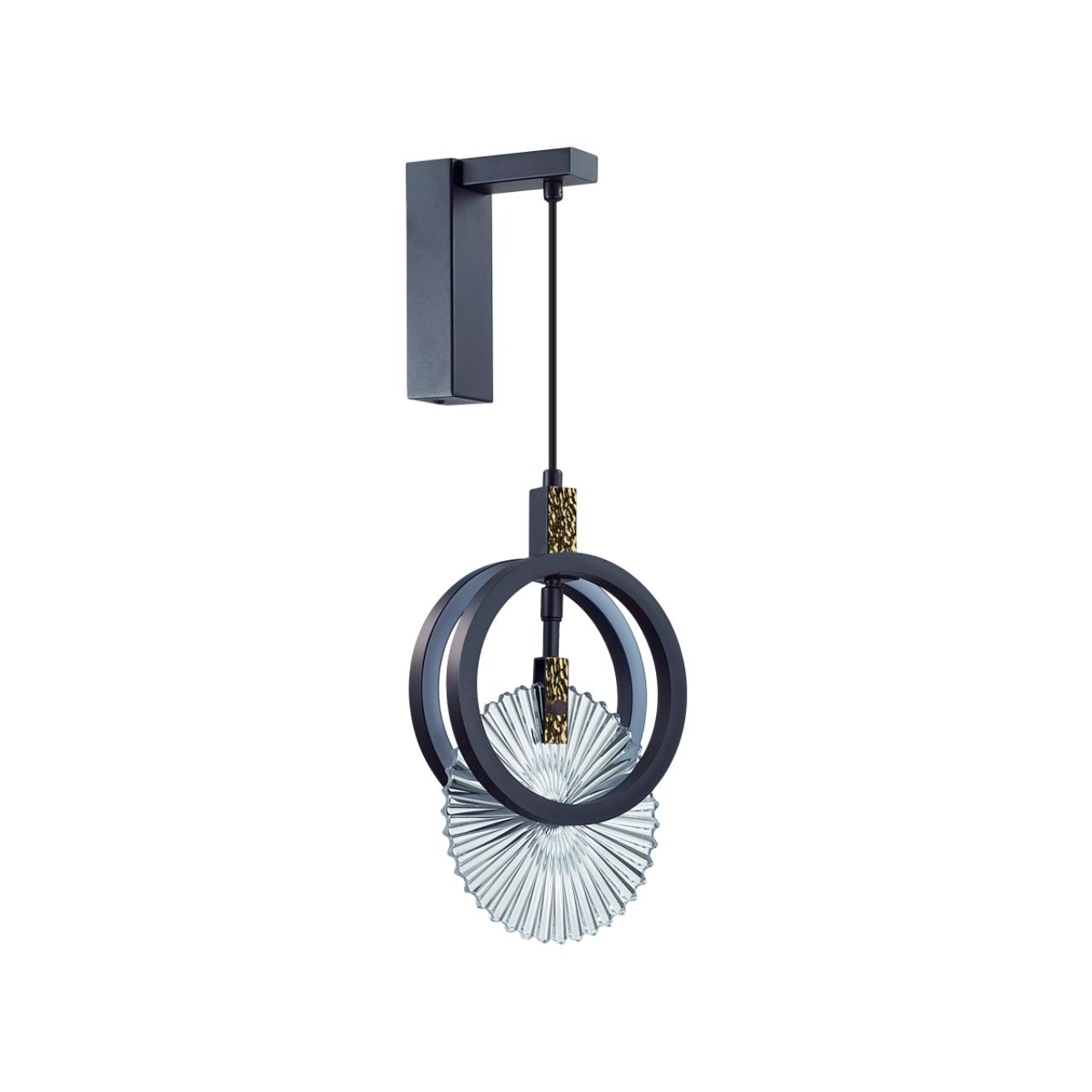 Настенный светильник ODEON LIGHT EXCLUSIVE HIGHTECH MERCURY черный LED*1 17W 3000К плафон прозрачный