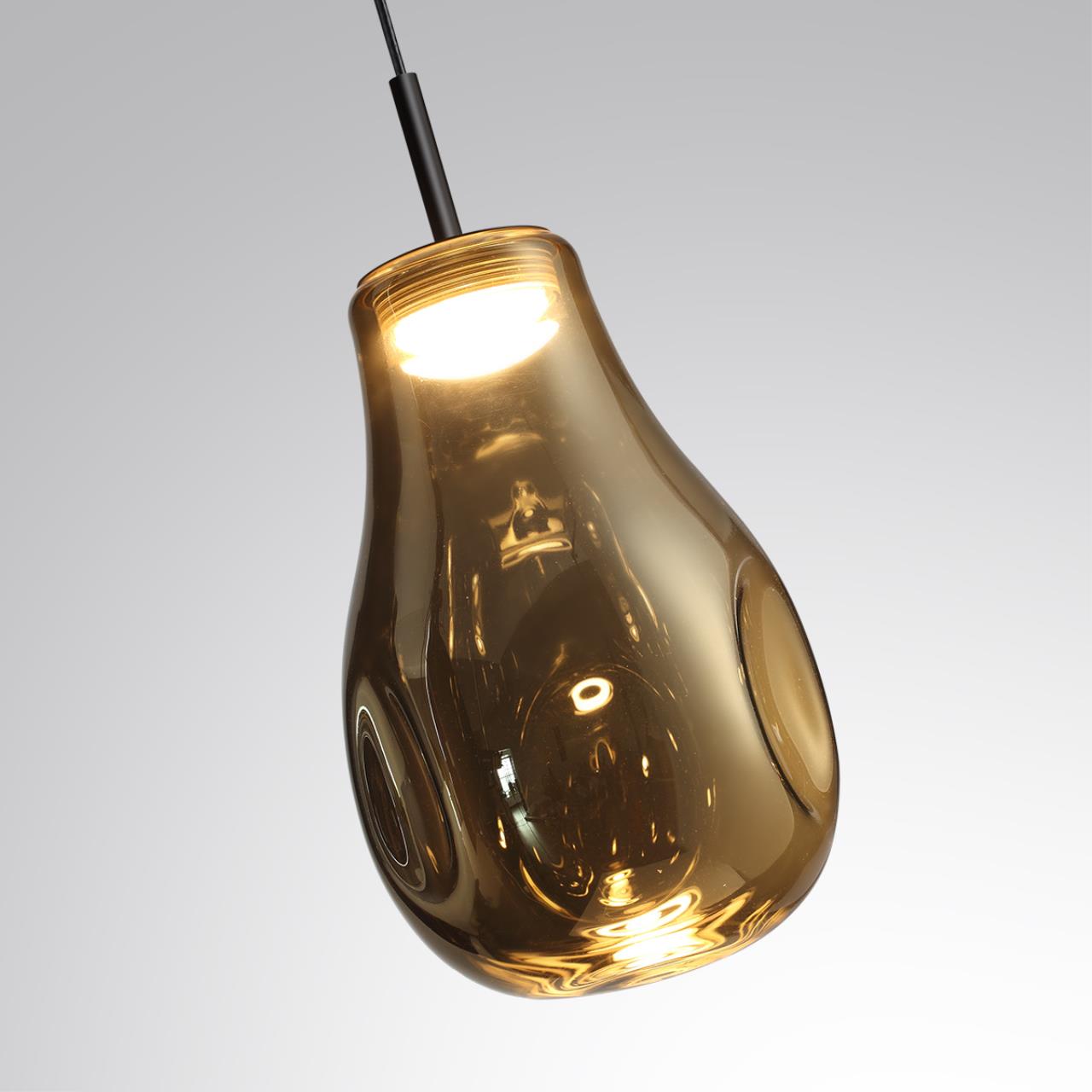 Подвес ODEON LIGHT PENDANT NAVE черный LED*1 4W 4000К плафон золотой