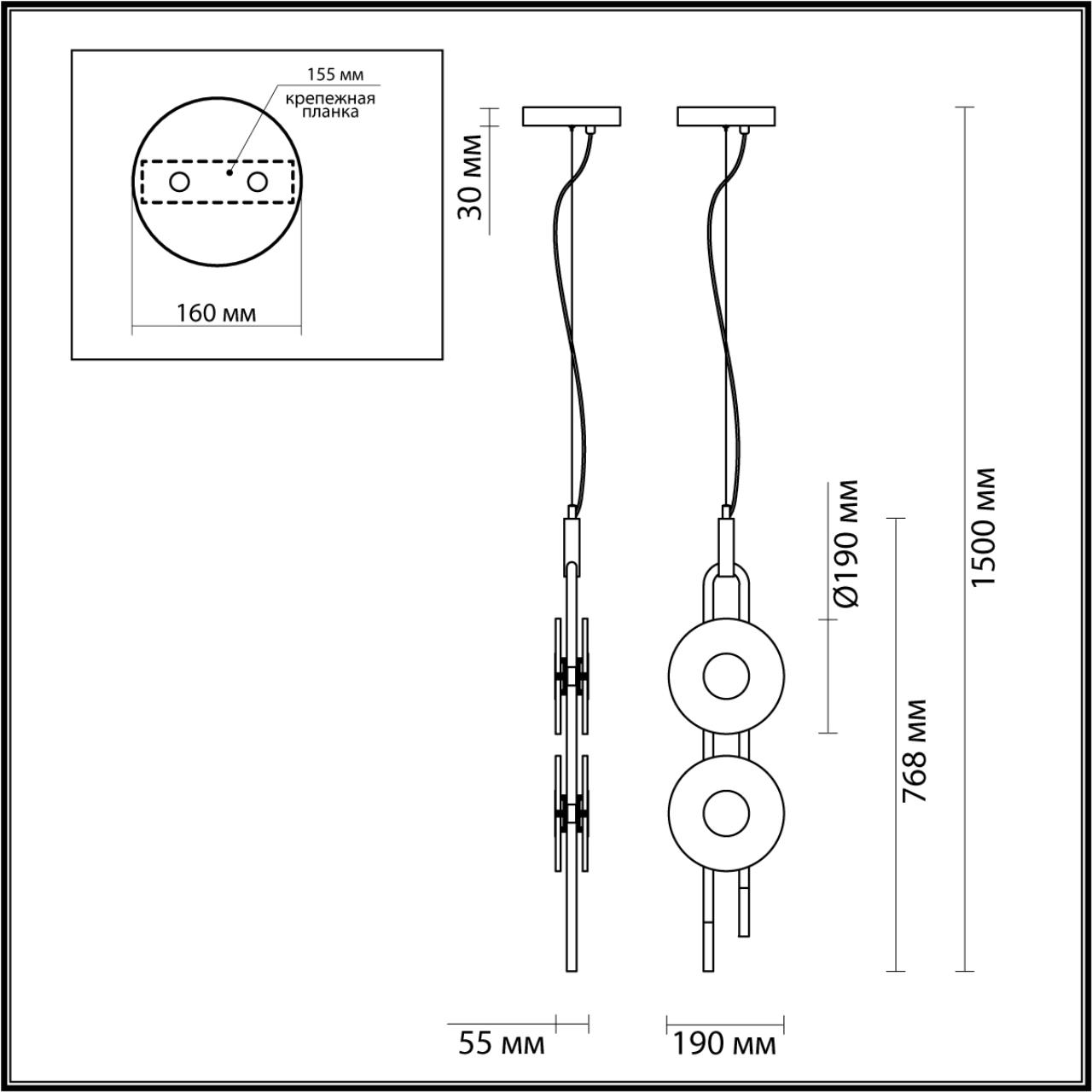 Подвес ODEON LIGHT EXCLUSIVE MODERN MAGNET черный LED*1 23W