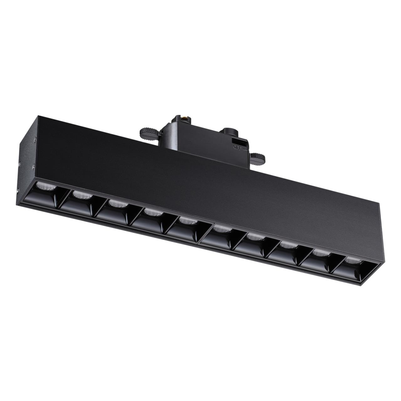 Светильник трековый однофазный трехжильный светодиодный NOVOTECH PORT ITER черный LED*1 16W 4000К