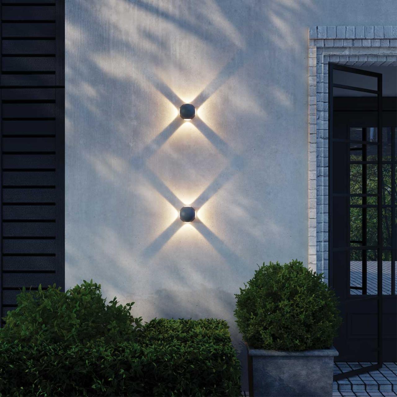 Уличный фасадный светильник NOVOTECH STREET CALLE серый, черный LED*4 12W