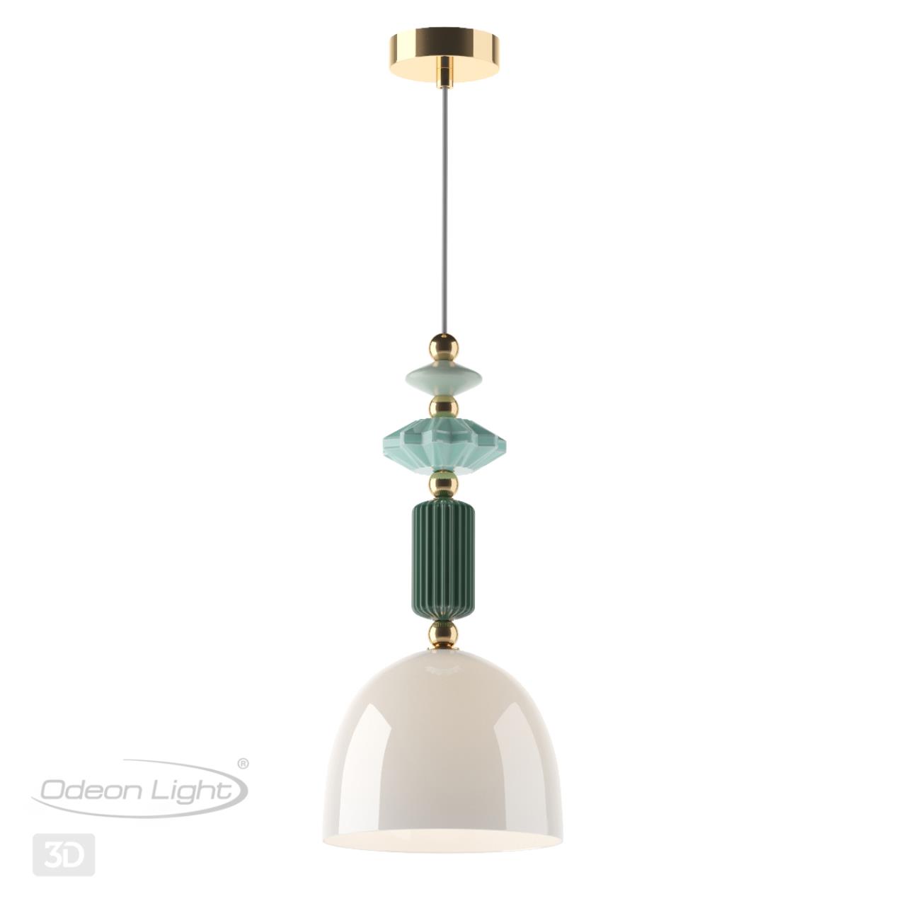 Подвес ODEON LIGHT EXCLUSIVE CLASSIC CANDY золотой E14*1 10W  белый.
