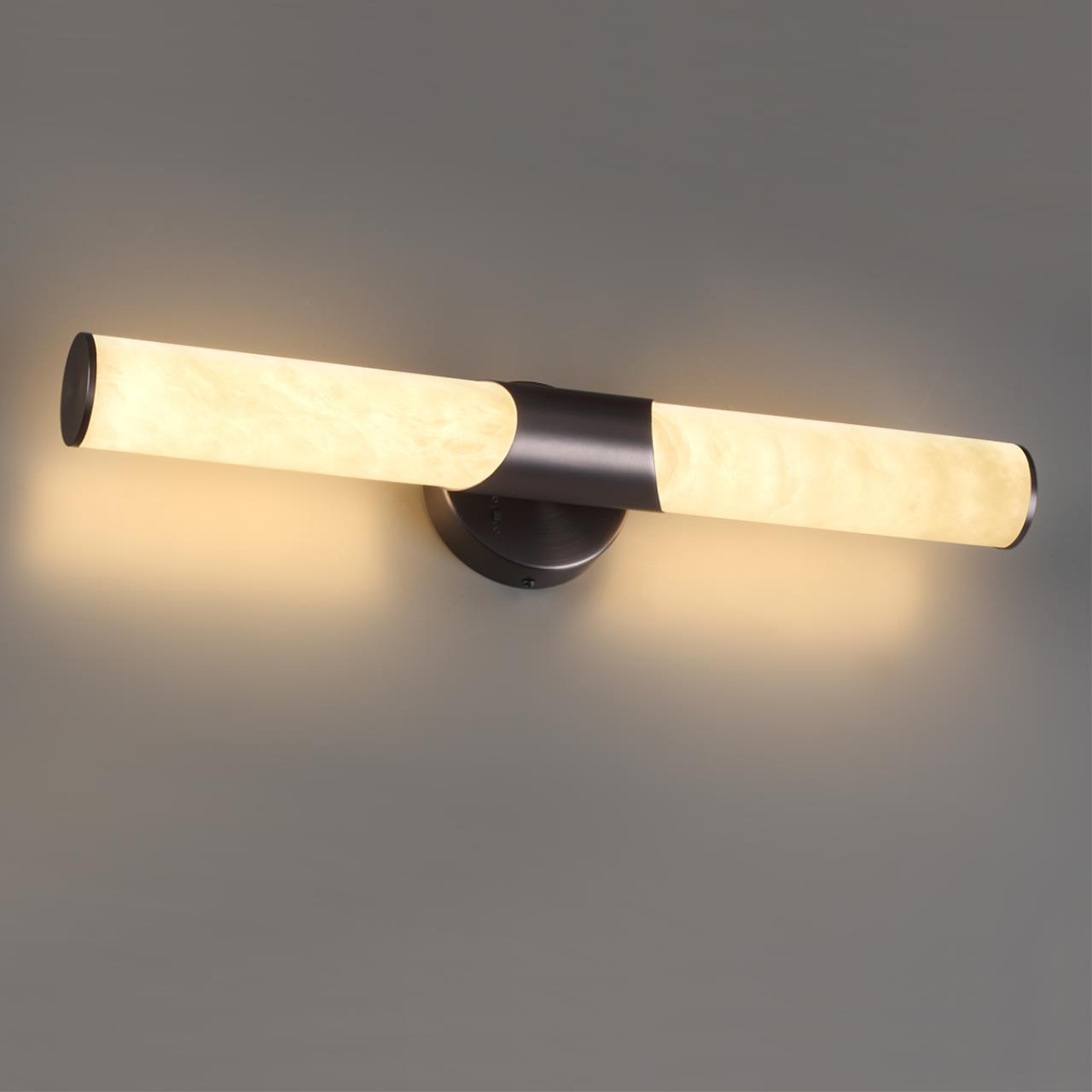 Настенный светильник ODEON LIGHT L-VISION MARBELLA латунь, черный, бронзовый LED*1 12W 3000/4000К 572 мм