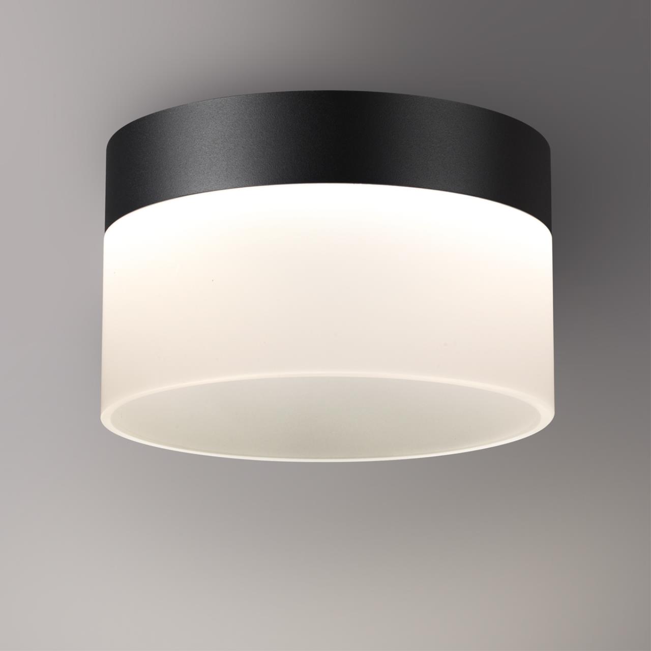 Светильник накладной светодиодный NOVOTECH OVER AURA черный LED*1 18W 4000К плафон белый