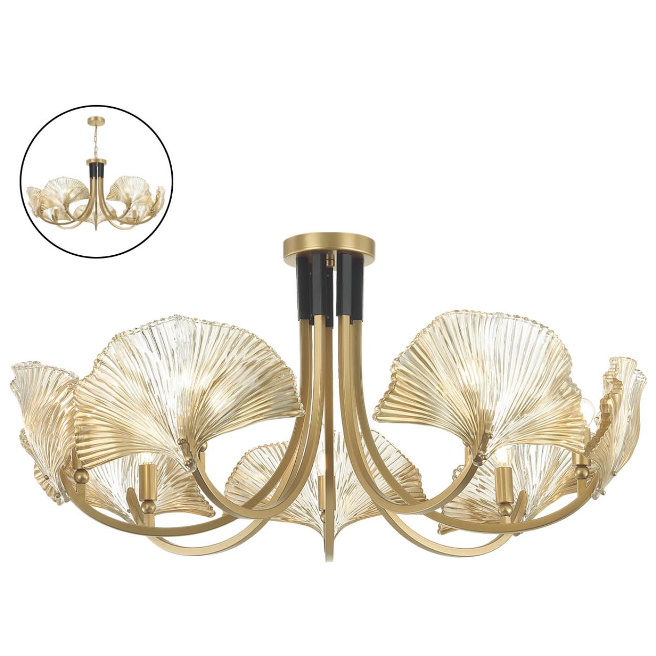 Люстра ODEON LIGHT EXCLUSIVE HALL VENTAGLIO золотой E14*7 10W