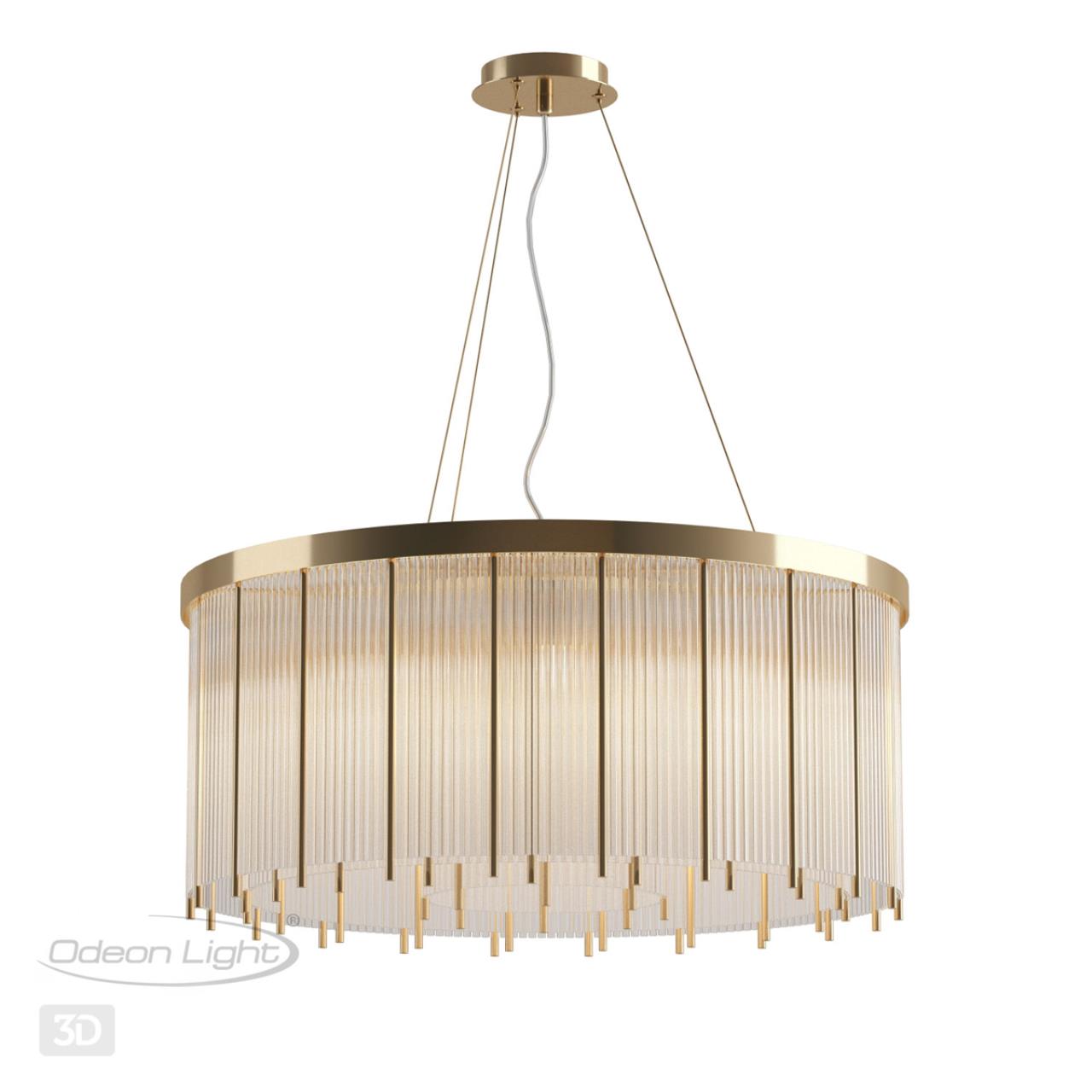 Люстра ODEON LIGHT HALL YORK золотой E14*10 10W