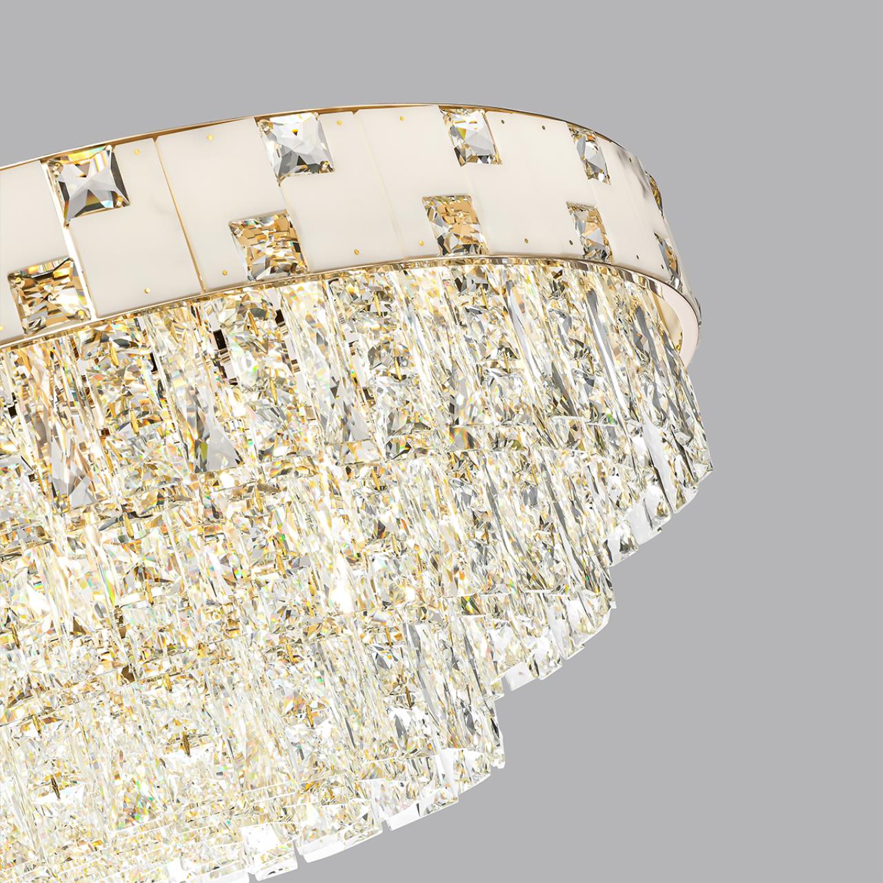Люстра ODEON LIGHT HALL CHESSI золотой E14*21 10W