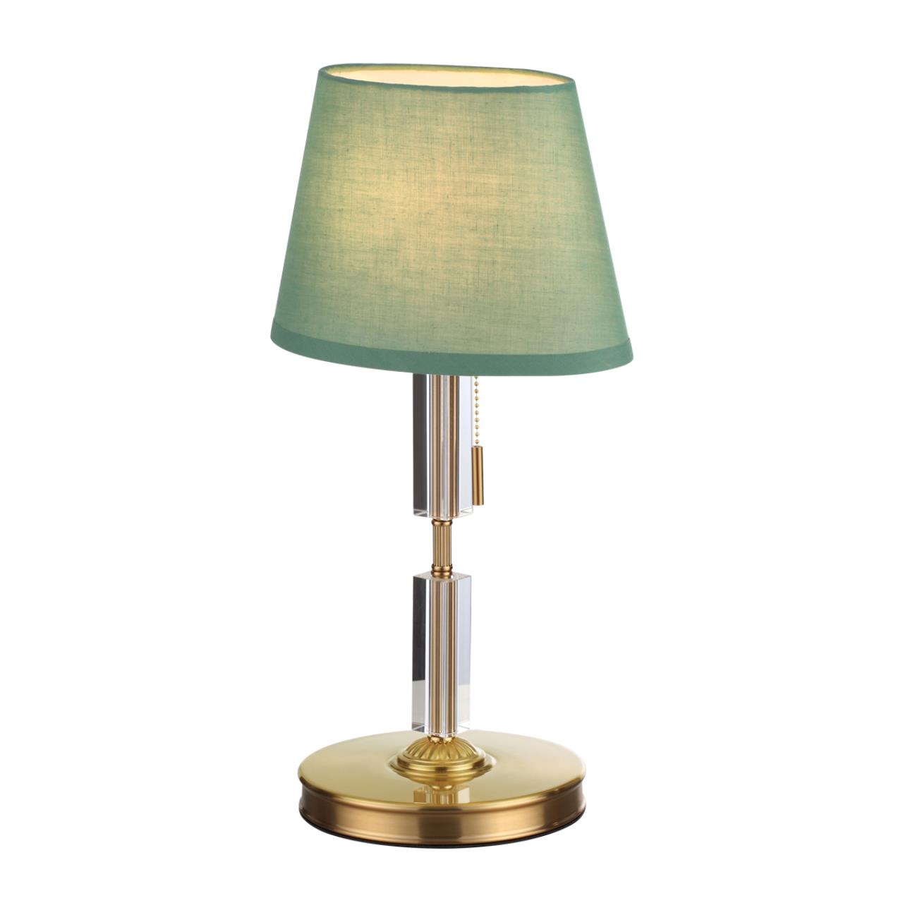 Настольная лампа ODEON LIGHT EXCLUSIVE MODERN LONDON бронзовый E27*1 10W плафон зеленый