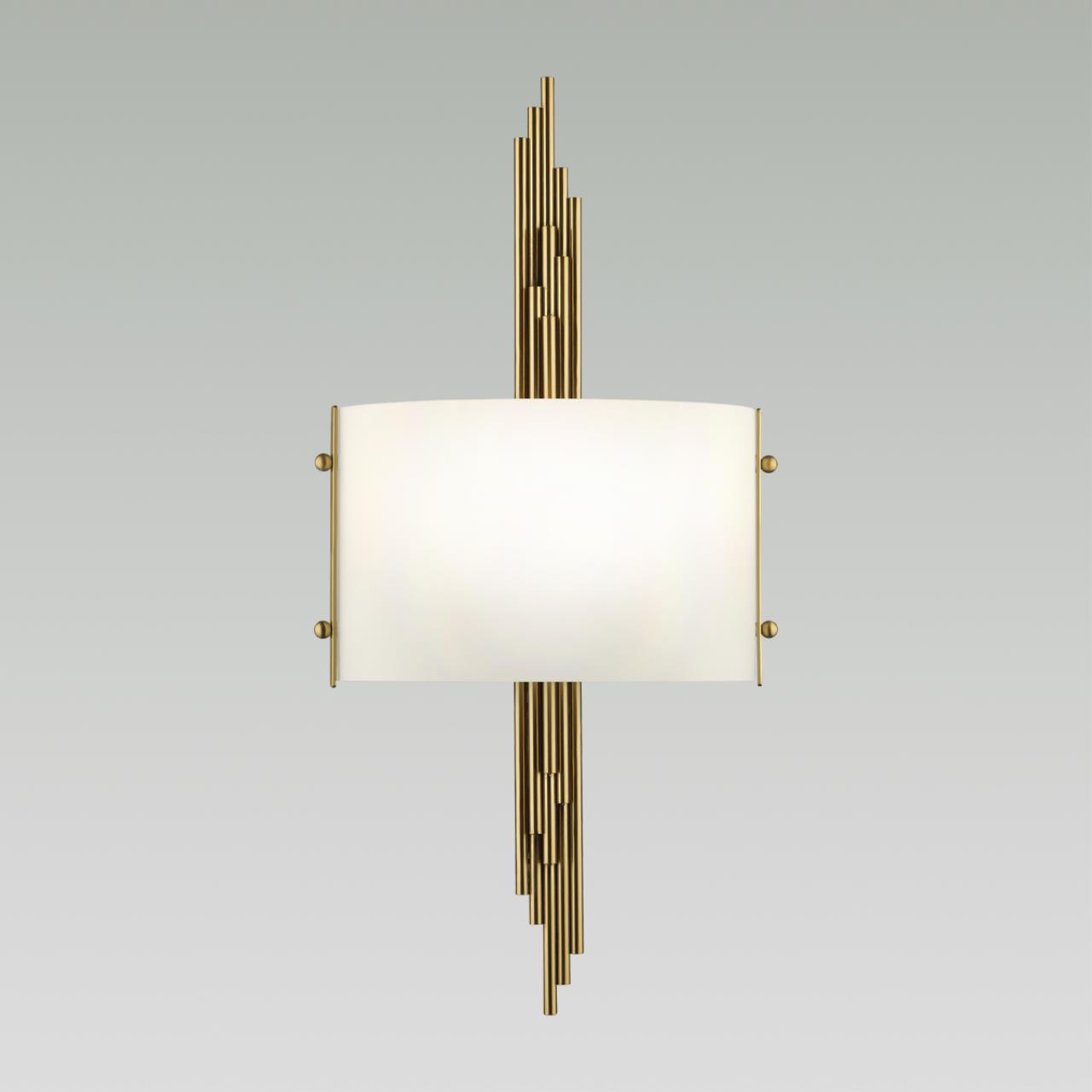 Бра ODEON LIGHT EXCLUSIVE MODERN Margaret бронзовый E27*2 10W плафон белый.